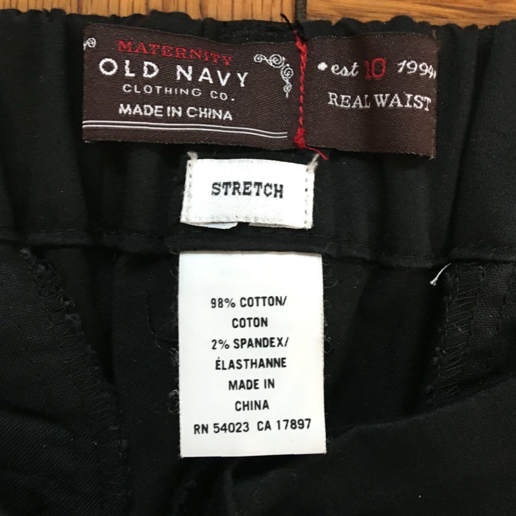 Old Navy VINTAGE Old Navy Pants Cropped Maternity Women's 10 34in Waist 18in Inseam Black Stretch Comfort Casual Women's Vintage 90s? Size 34" / US 12 / IT 48 - 5 Thumbnail
