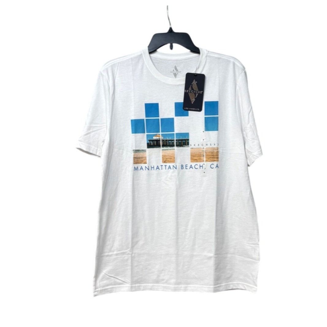 SKECHERS Skechers Manhattan Beach Pier Tee, Bright White, Sz. M Size M / US 6-8 / IT 42-44 - 9 Thumbnail