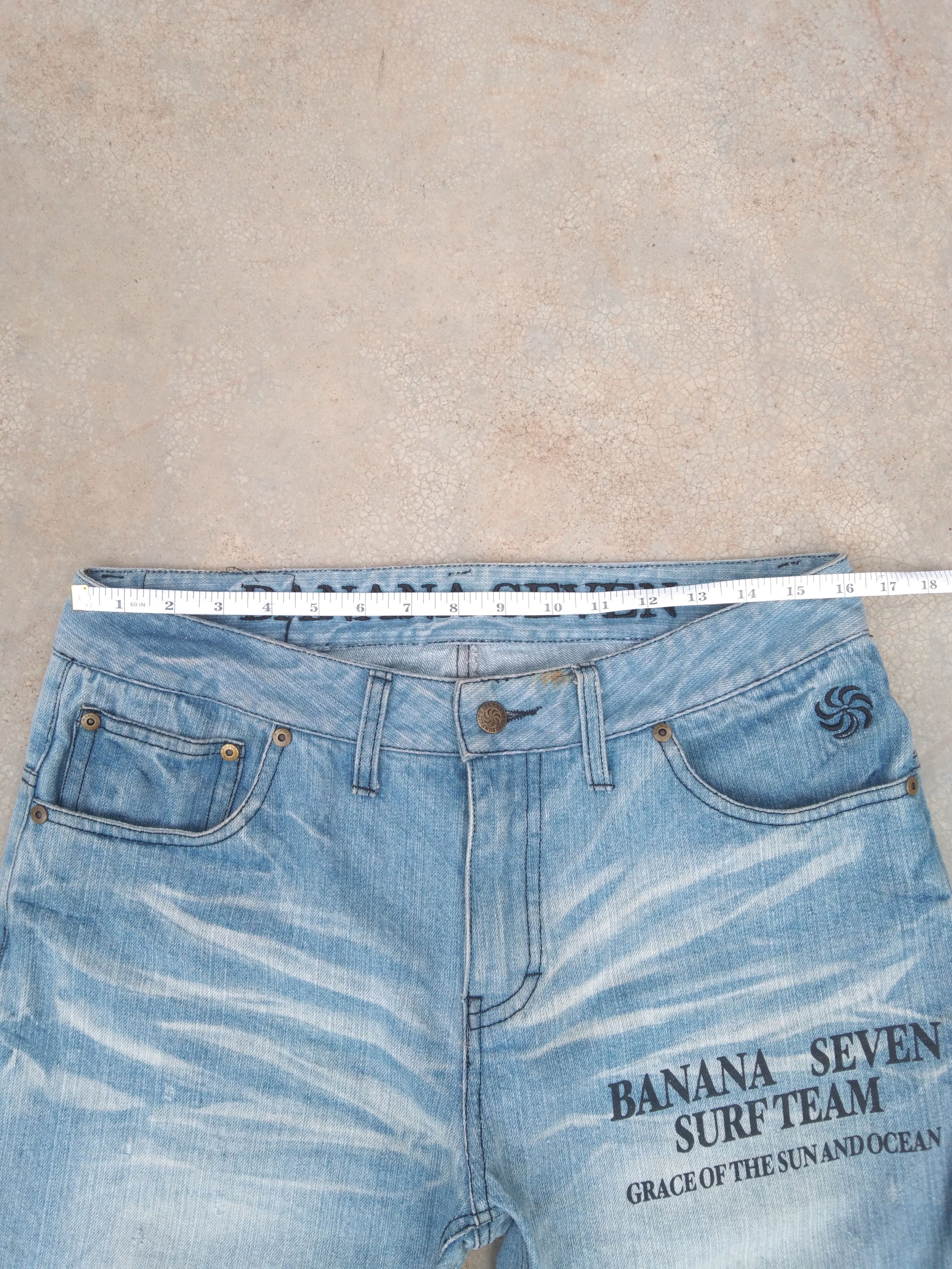 Crazy Y2k Banana Seven Whisker Straight Leg Jeans 32x33