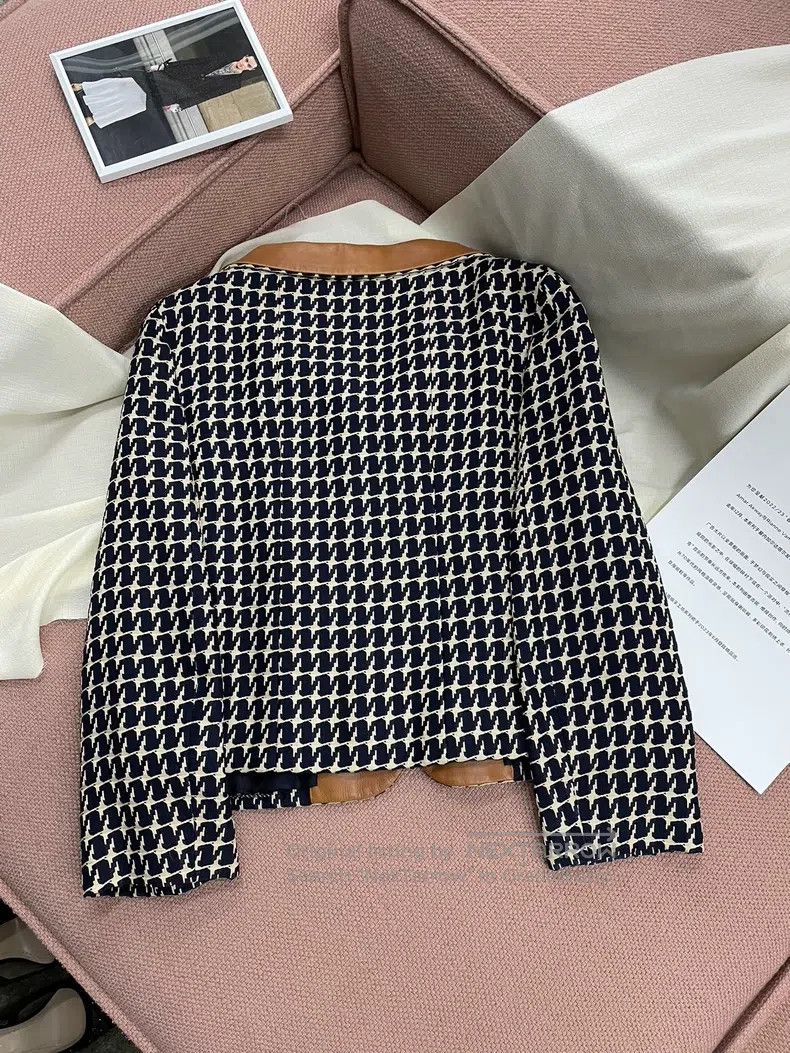 Chanel Chanel Black check brown lapel colour zipper jacket Size XS / US 0-2 / IT 36-38 - 4 Thumbnail