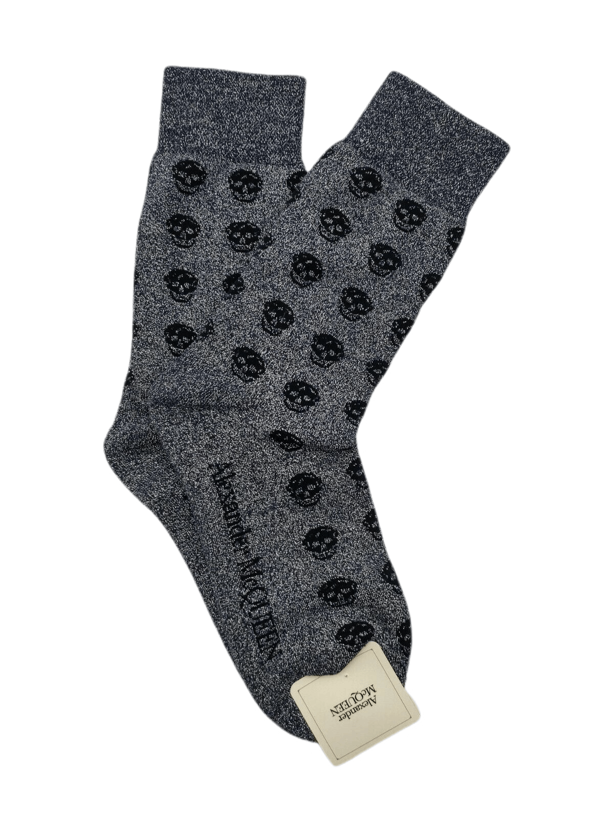 Alexander McQueen Men Mid-Calf Dark Blue Metallic Sport Socks M Size ONE SIZE - 1 Thumbnail