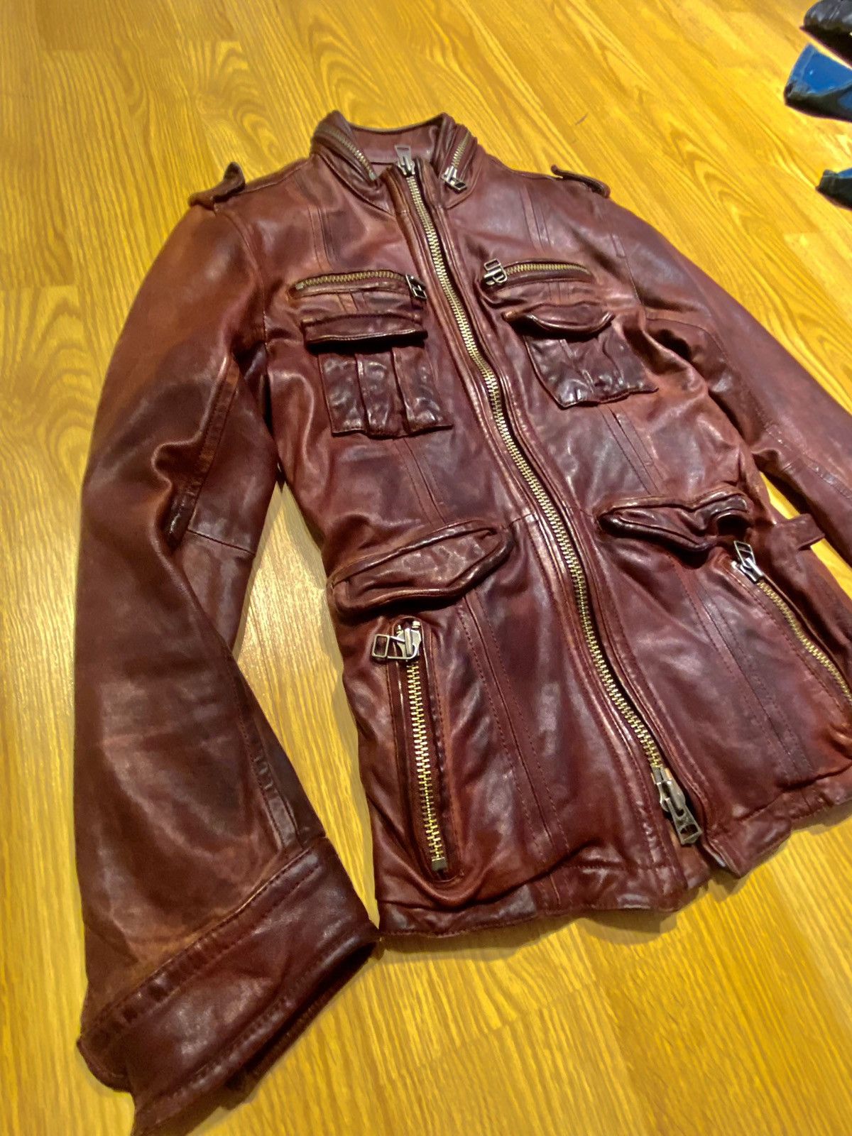 Plag Crimson Leather Jacket