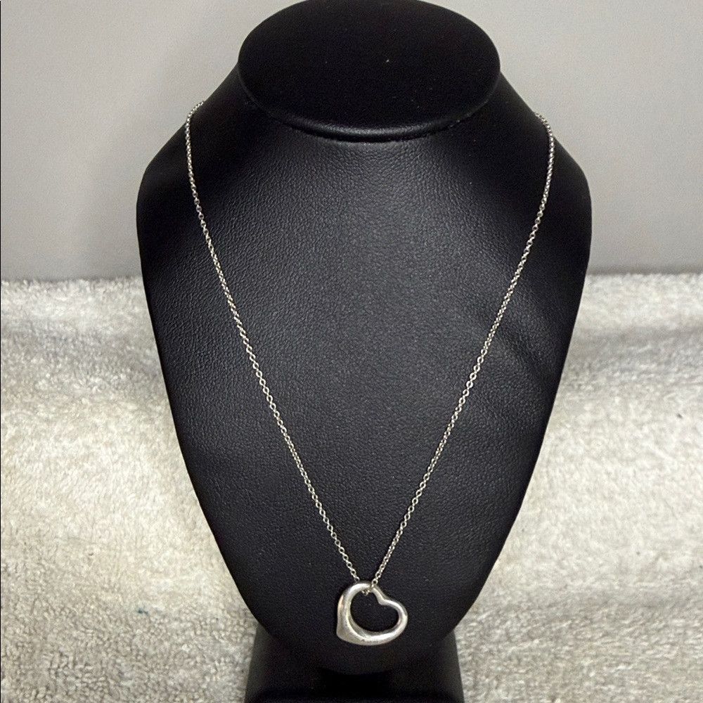 Tiffany & Co. Tiffany & Co. Elsa Peretti Open Heart Pendant Necklace – St Size ONE SIZE - 1 Thumbnail