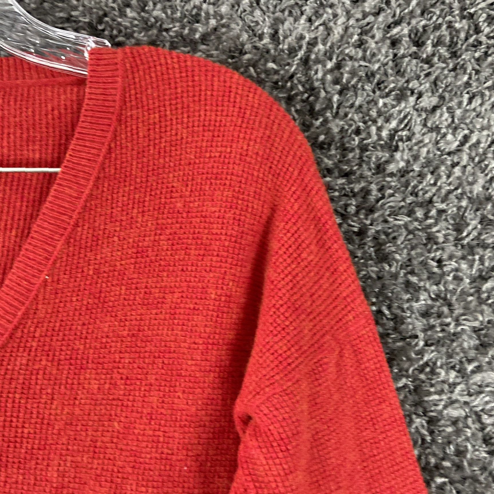 Madewell VINTAGE? No. Madewell Blouse Sweater Red Women XS V-Neck Long Sleeve Pullover Woman XS Red Size XS / US 0-2 / IT 36-38 - 4 Thumbnail