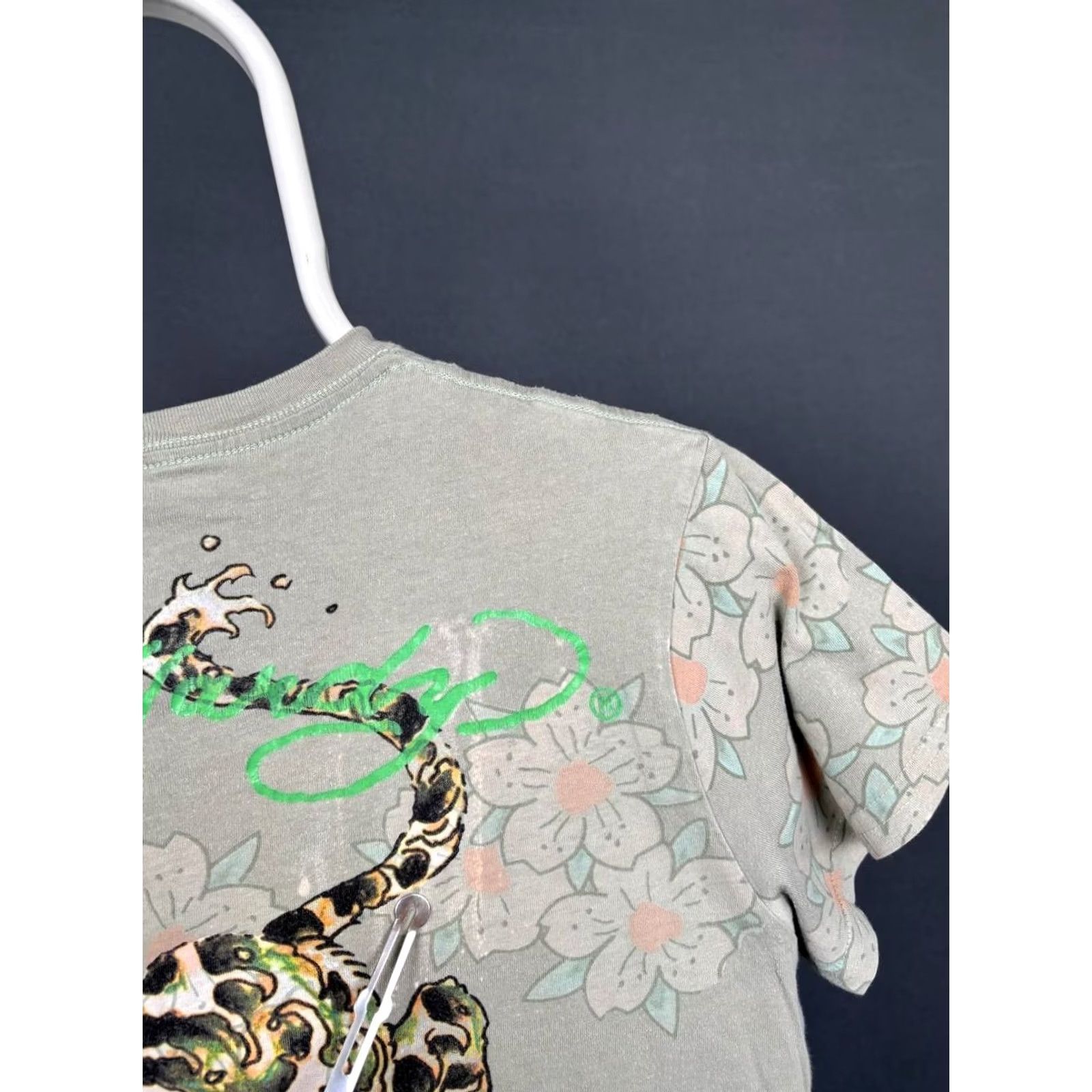 Ed Hardy Ed Hardy T-Shirt Mens S Gray Cotton Crew Neck Short Sleeve Top Size US S / EU 44-46 / 1 - 4 Thumbnail