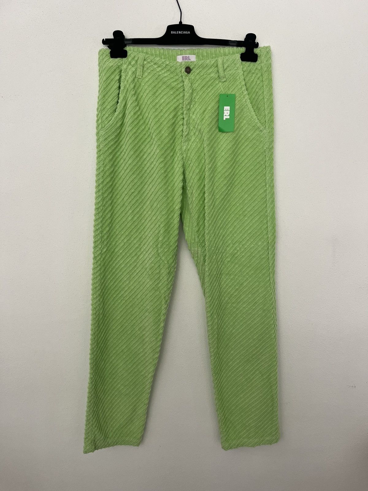 ERL ERL light green diagonal corduroy pants trousers Size US 32 / EU 48 - 1 Thumbnail