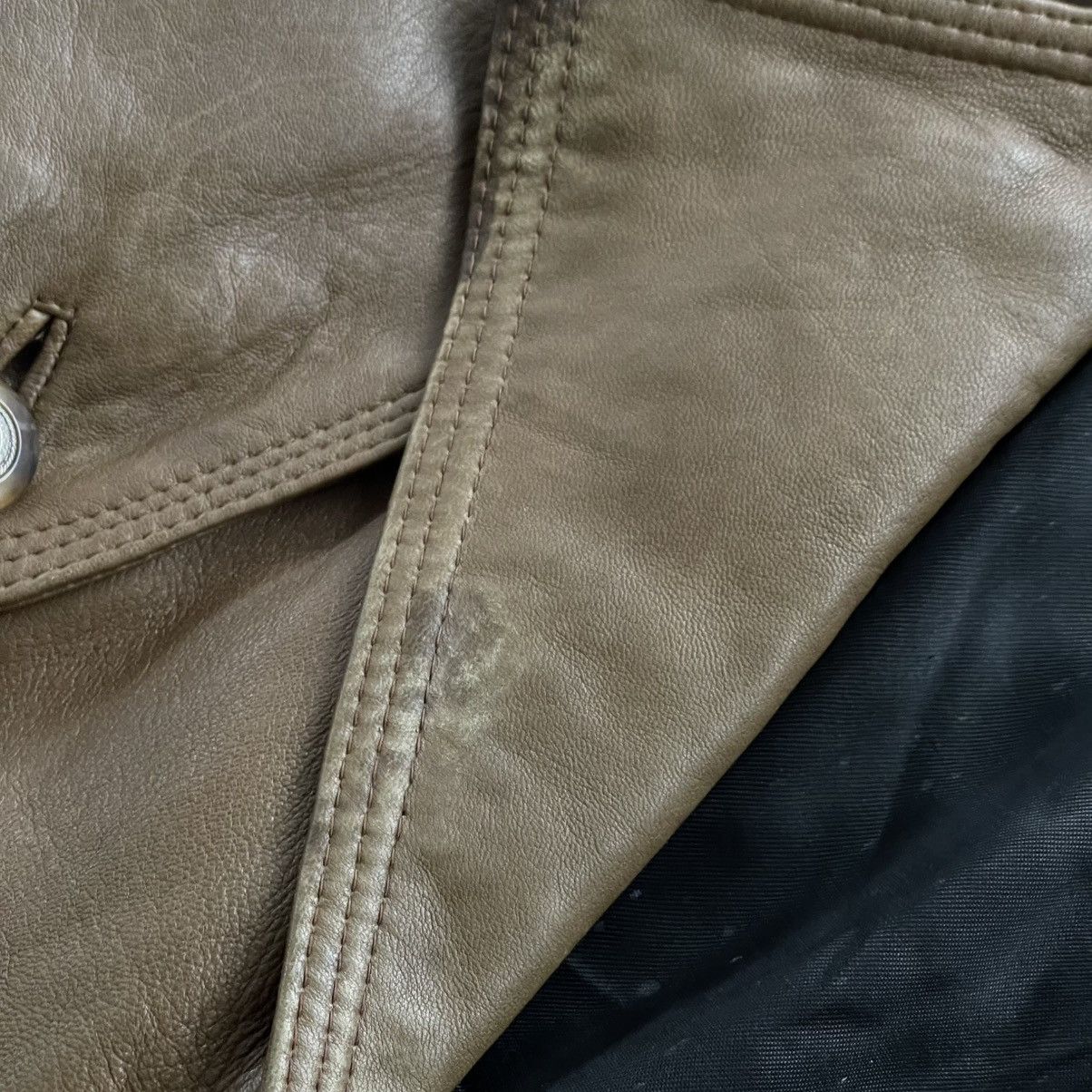 Japanese Brand × Vintage Vintage Avantgarde Leather Trench Coat Military y2k Size US M / EU 48-50 / 2 - 9 Thumbnail