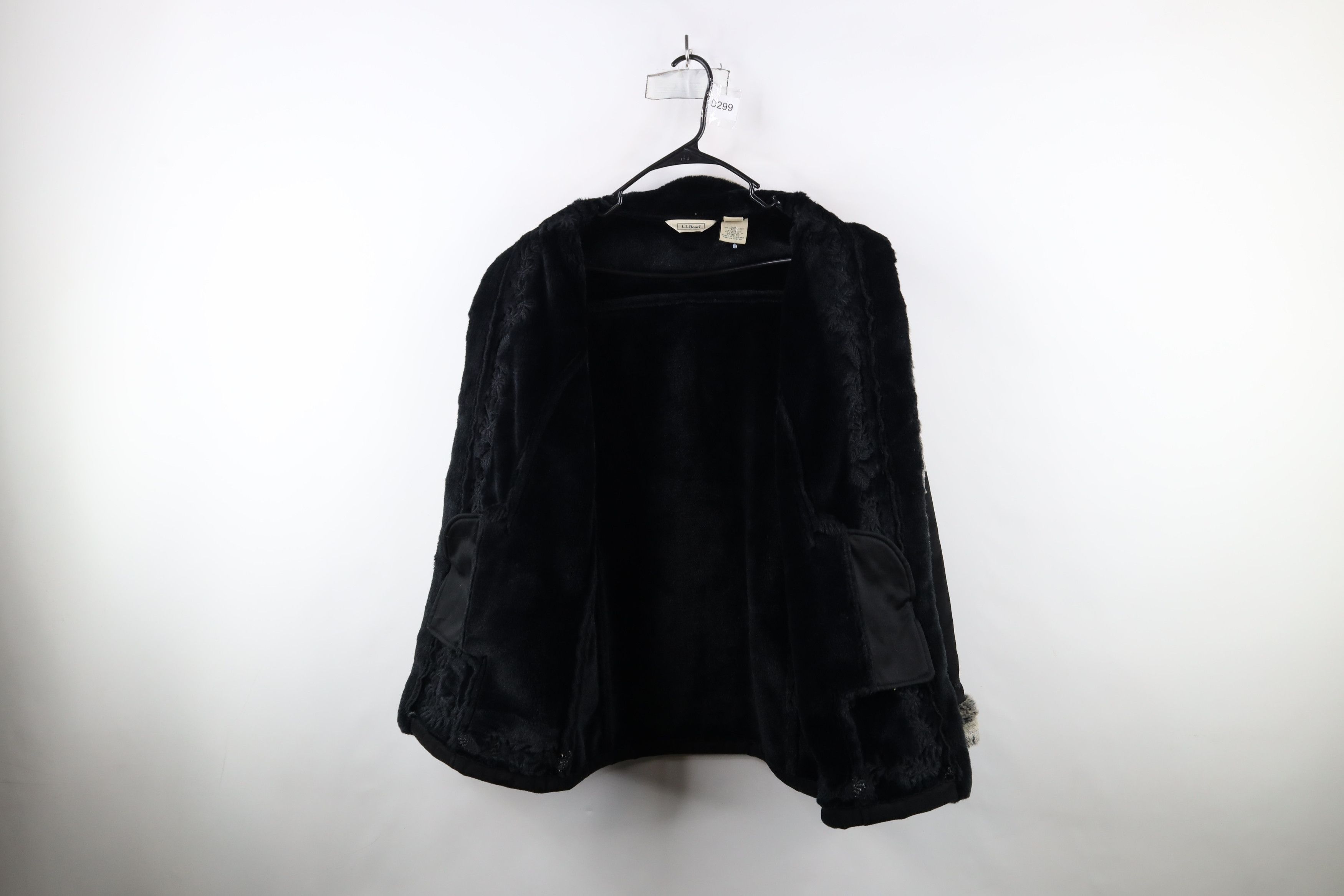 L.L. Bean × Vintage Vintage LL Bean Faux Fur Trim Penny Lane Jacket Coat Black Size M / US 6-8 / IT 42-44 - 10 Thumbnail