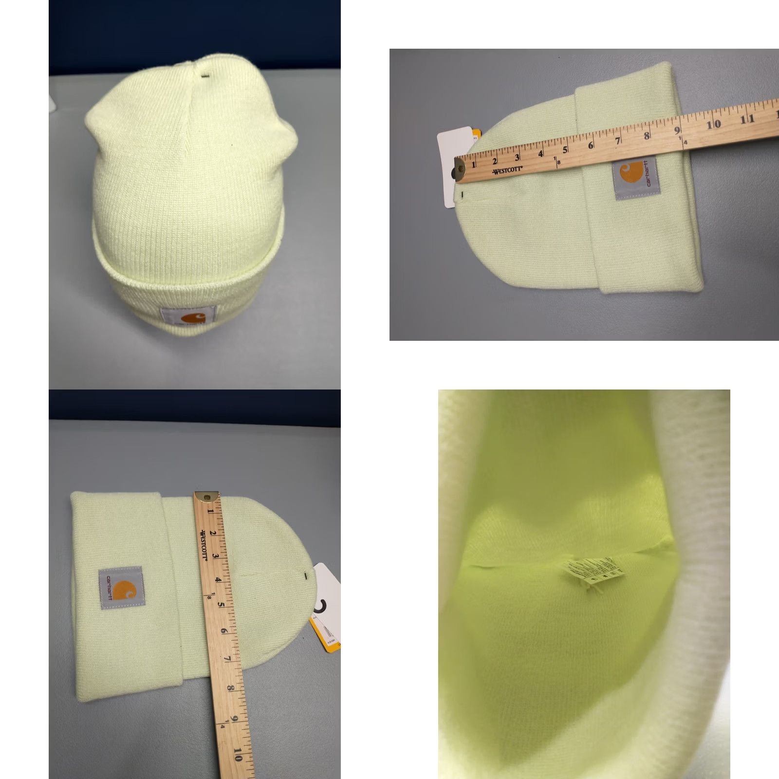 Carhartt Carhartt Beanie Mens One Size Green Acrylic Knit Ear Warmer A18GB4 Size ONE SIZE - 8 Thumbnail
