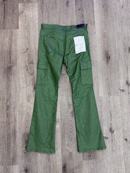 Purple Brand Purple Brand "Patent Film" Cargo Flare Jeans Size US 34 / EU 50 - 2 Thumbnail