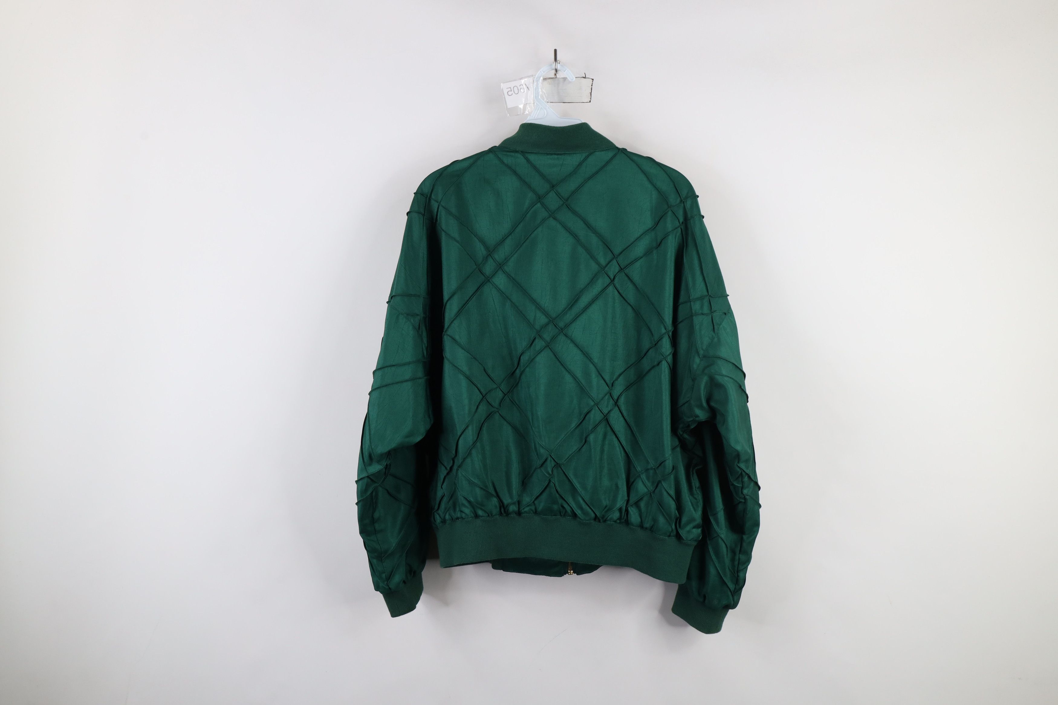 Vintage Vintage 90s Streetwear Silky Polyester Bomber Jacket Green Size M / US 6-8 / IT 42-44 - 10 Thumbnail