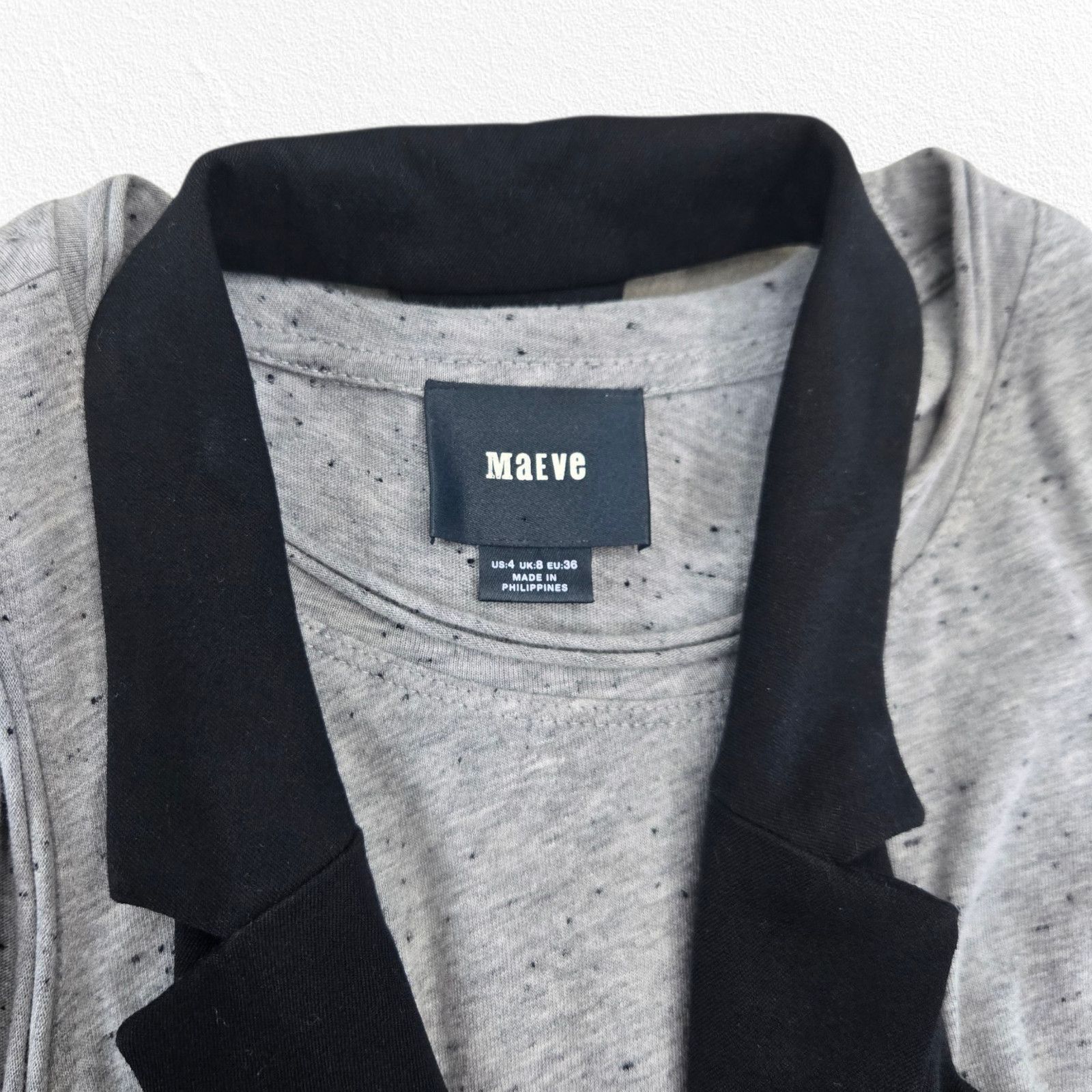 Anthropologie Maeve Gray Black Double Breasted Trench Dress Size 4 Size S / US 4 / IT 40 - 4 Thumbnail