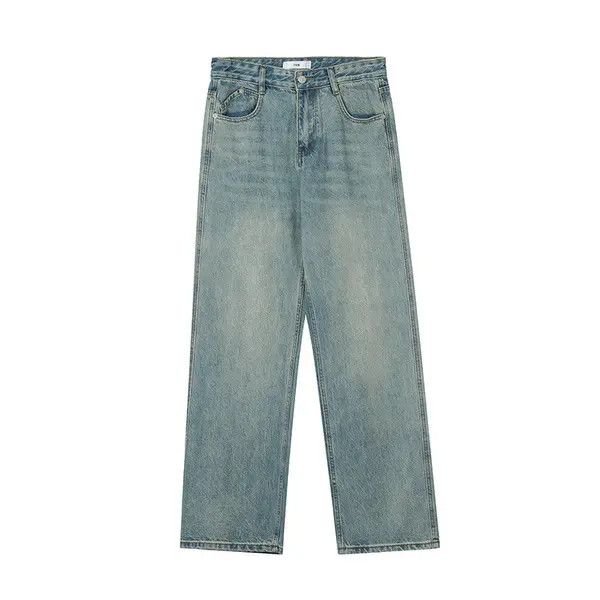 Japanese Brand Kubo Men's street washed distressed loose flared jeans Size US 34 / EU 50 - 7 Thumbnail