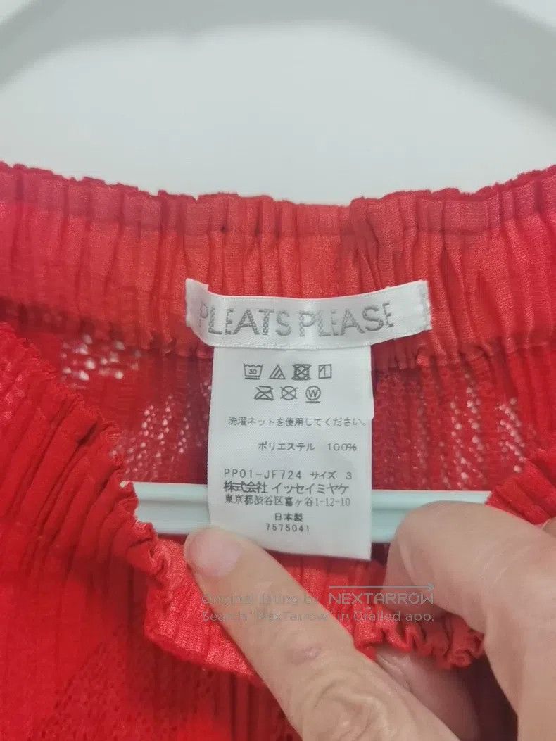 Issey Miyake Issey Miyake size:3 Orange Red Cutout Pattern Pants Size 22" - 2 Thumbnail