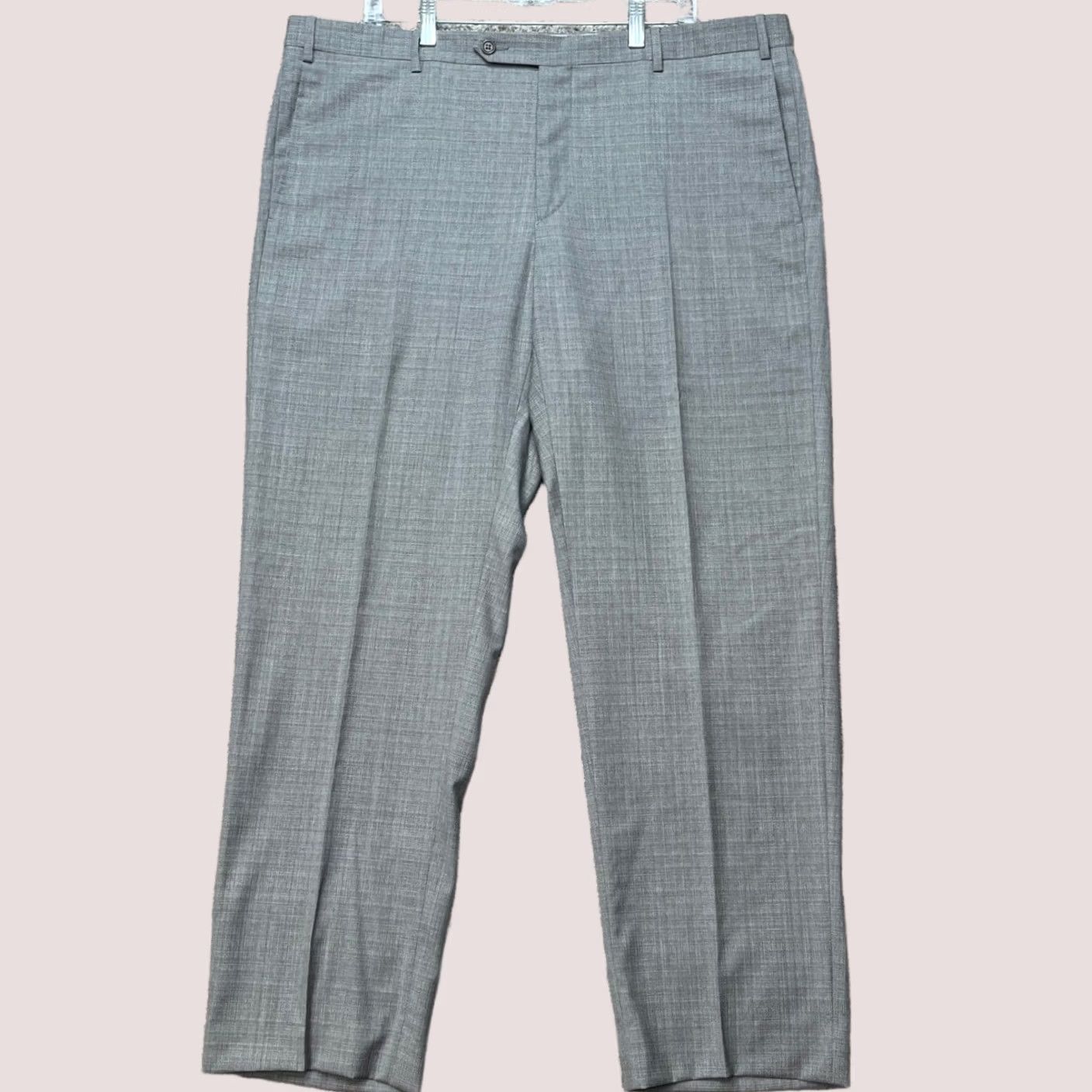 Zanella Devon Pants Mens 42x31 Gray 100% Virgin Wool Made In Italy Dress, Men's