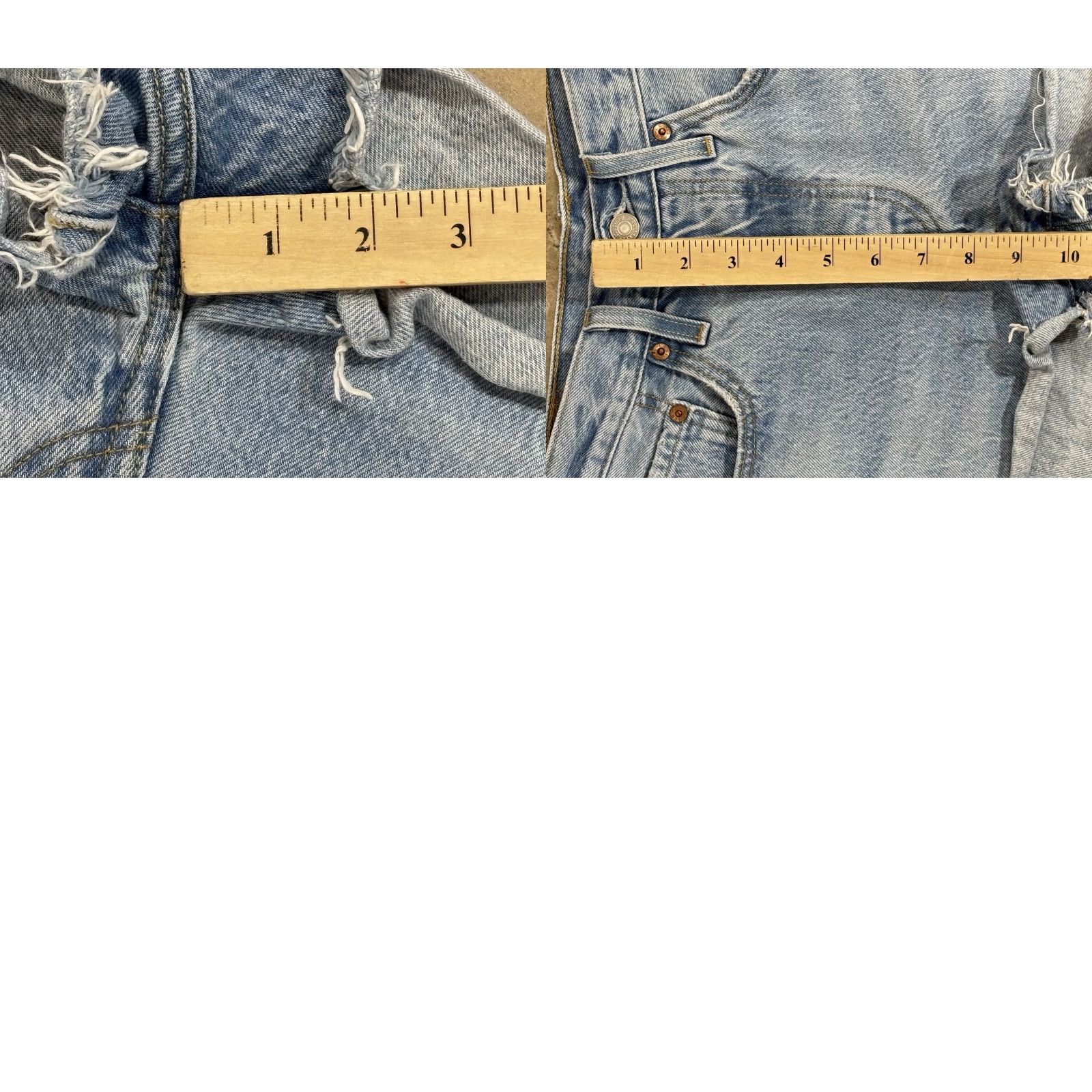 Levi's Levi's 501 Button Fly High Rise Women's Denim Jean Shorts Cut-Off 26 Blue Flat Front 5-Pocket Regular Size 26 Girls Mens Women? Size 26" / US 2 / IT 38 - 8 Thumbnail