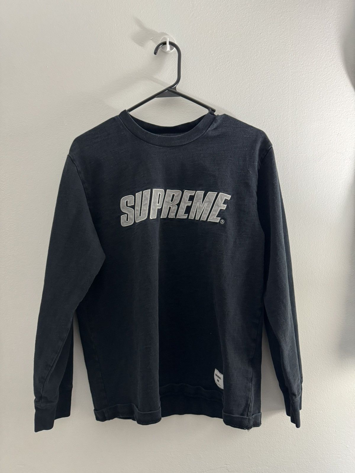 Supreme Supreme Metallic L/S Top Black (sz M) | Grailed