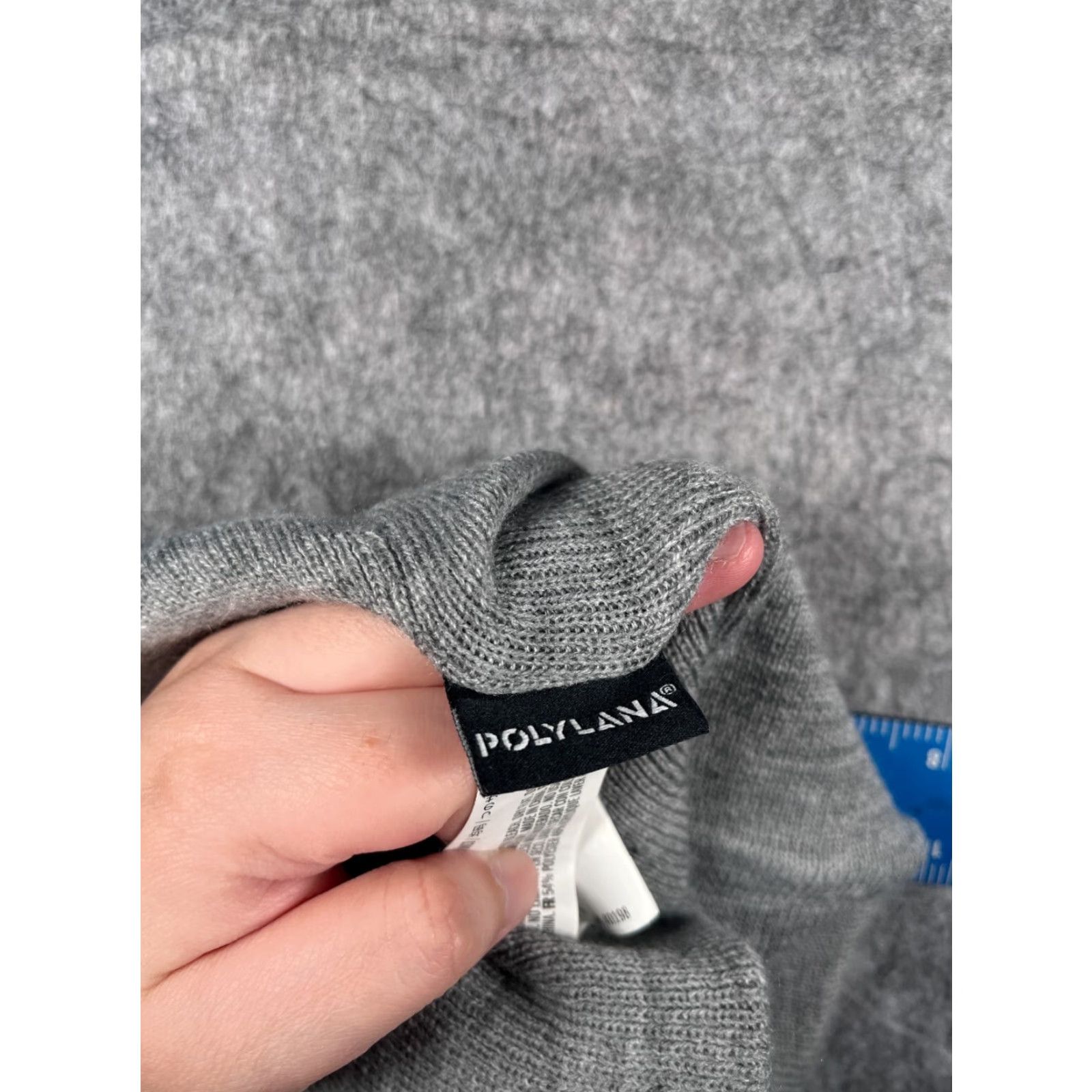 Vintage Polylana Beanie Toque Adult One Size Gray Knit Acrylic Polyester Blend Skate Hat Men Women Size ONE SIZE - 6 Thumbnail