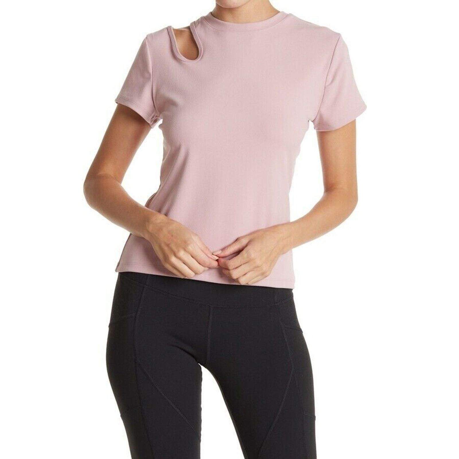 Nine West Nine West Women Pink Cutout Shoulder Sports T-Shirt Size M Size M / US 6-8 / IT 42-44 - 1 Thumbnail