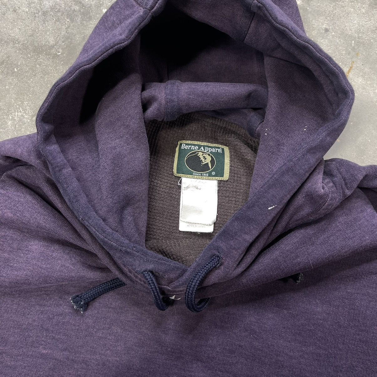 Vintage Vintage Thermal Lined Hoodie Sweatshirt Pullover 90s Faded Size US XXL / EU 58 / 5 - 5 Thumbnail