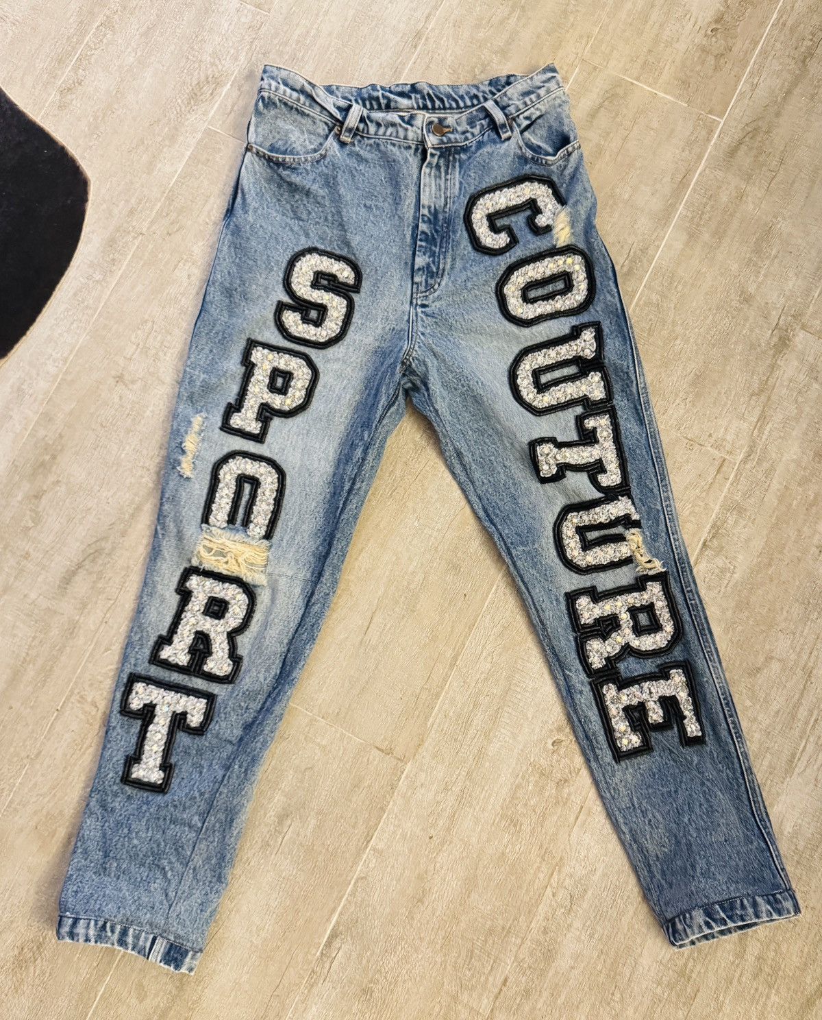 ASHISH Ashish embroidered unisex Boyfriend jeans Size 33" - 1 Thumbnail