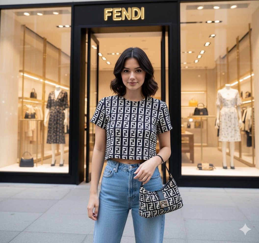 Fendi Fendi monogram crop top Size M / US 6-8 / IT 42-44 - 1 Thumbnail