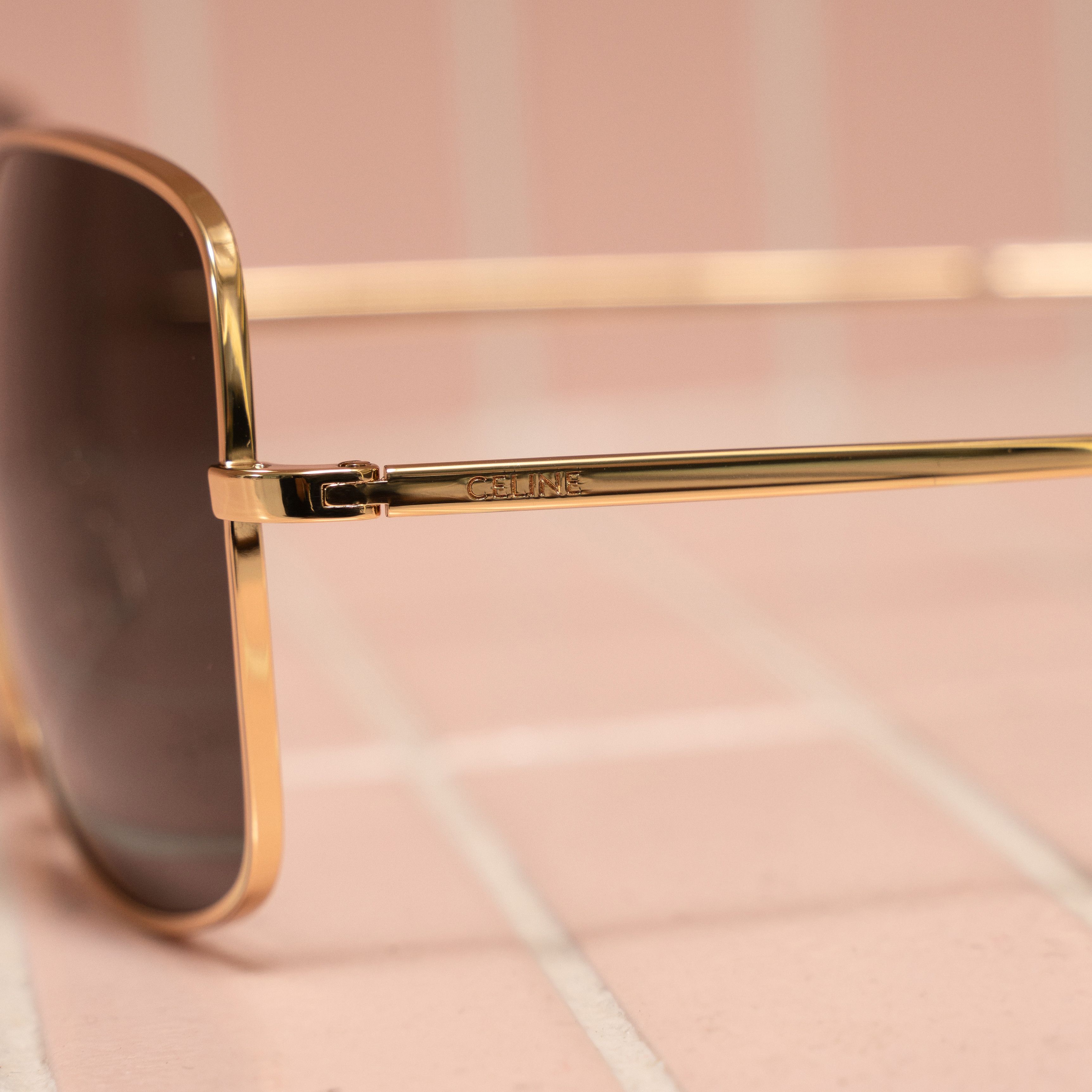 Celine CELINE Triomphe Rhinestone 01 Sunglasses Size ONE SIZE - 3 Thumbnail