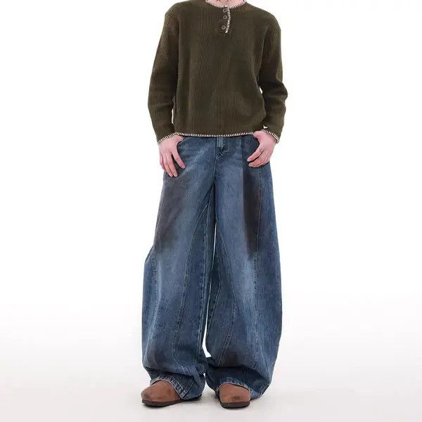 Japanese Brand VIBE Heavyweight Machete Vintage Spray Dye Relaxed Jeans Size US 34 / EU 50 - 7 Thumbnail