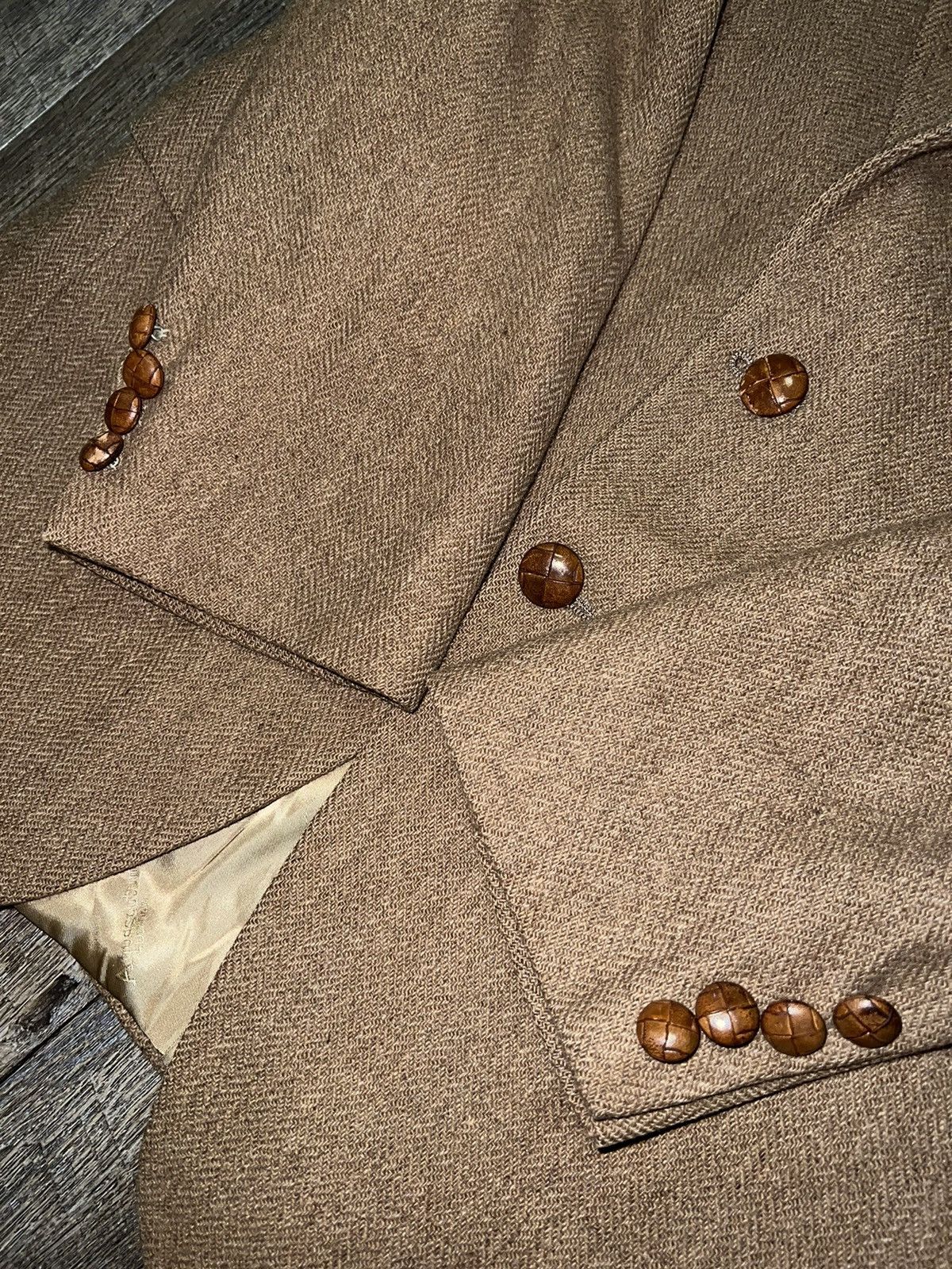 Abercrombie & Fitch × Vintage Vintage Abercrombie Fitch Aquascutum Camel Hair Blazer Size 38R - 3 Thumbnail