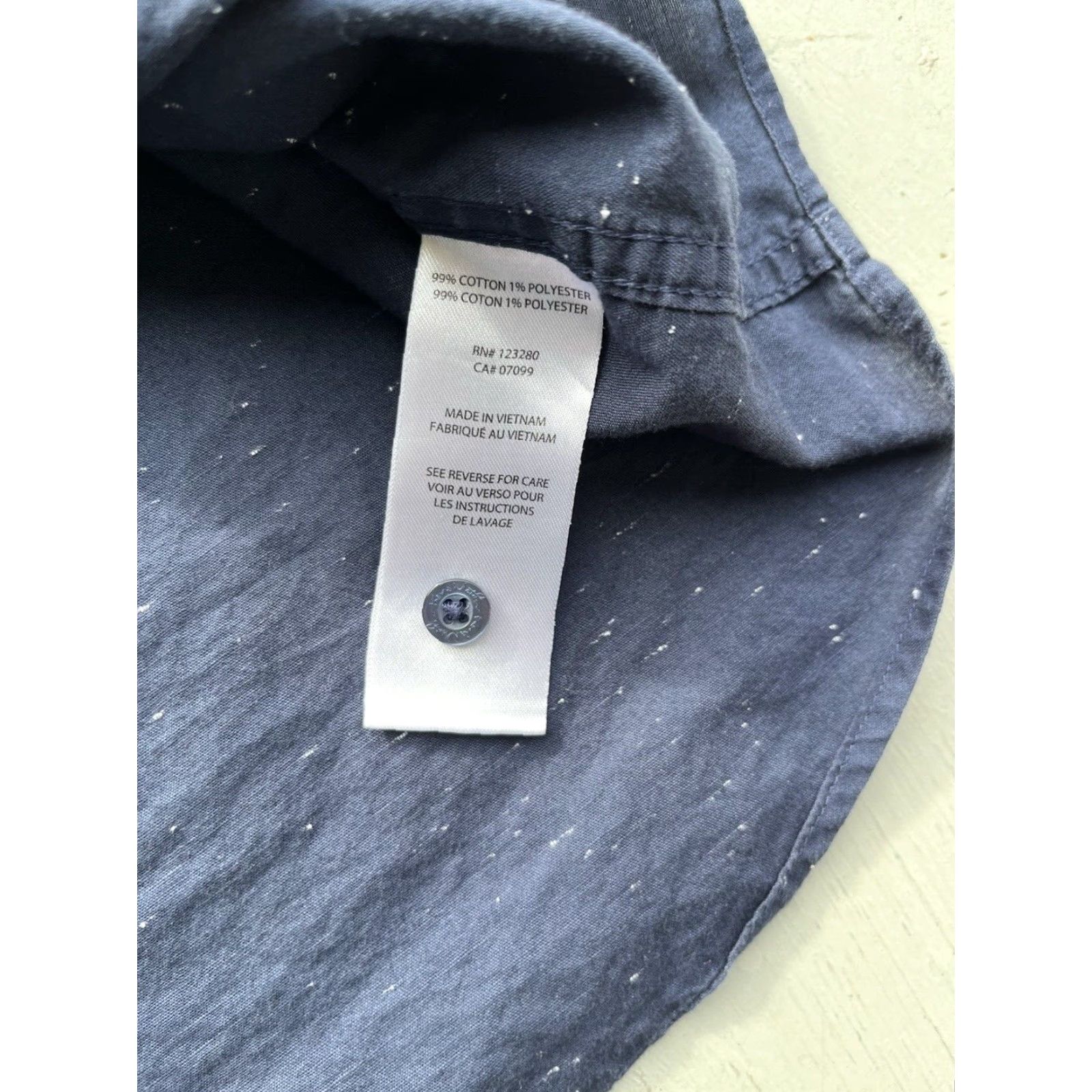 TravisMathew Travis Mathew Shirt Blue Geometric L Breathable Casual City Button-Up Regular Short Sleeve Men's Size US L / EU 52-54 / 3 - 7 Thumbnail