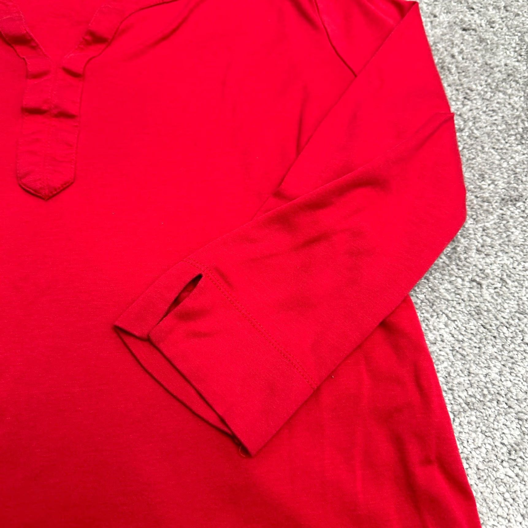 Talbots Talbots Tunic Blouse Womens Medium Red Cotton Modal Knit V-Neck Long Sleeve Casual Size M / US 6-8 / IT 42-44 - 4 Thumbnail