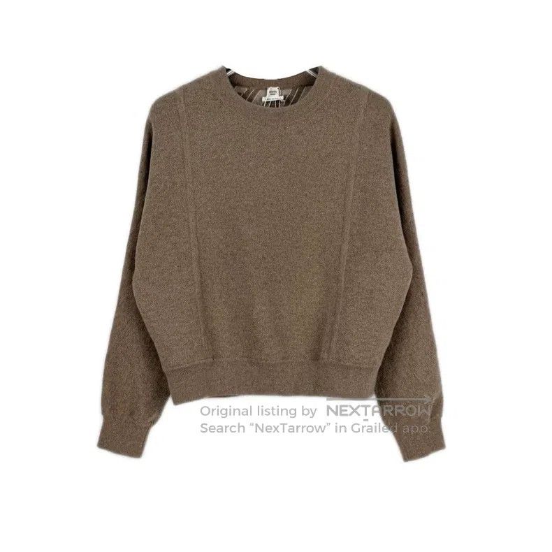 Hermes Hermes Oatmeal color double-sided shearling batwing sweate Size XS / US 0-2 / IT 36-38 - 1 Thumbnail