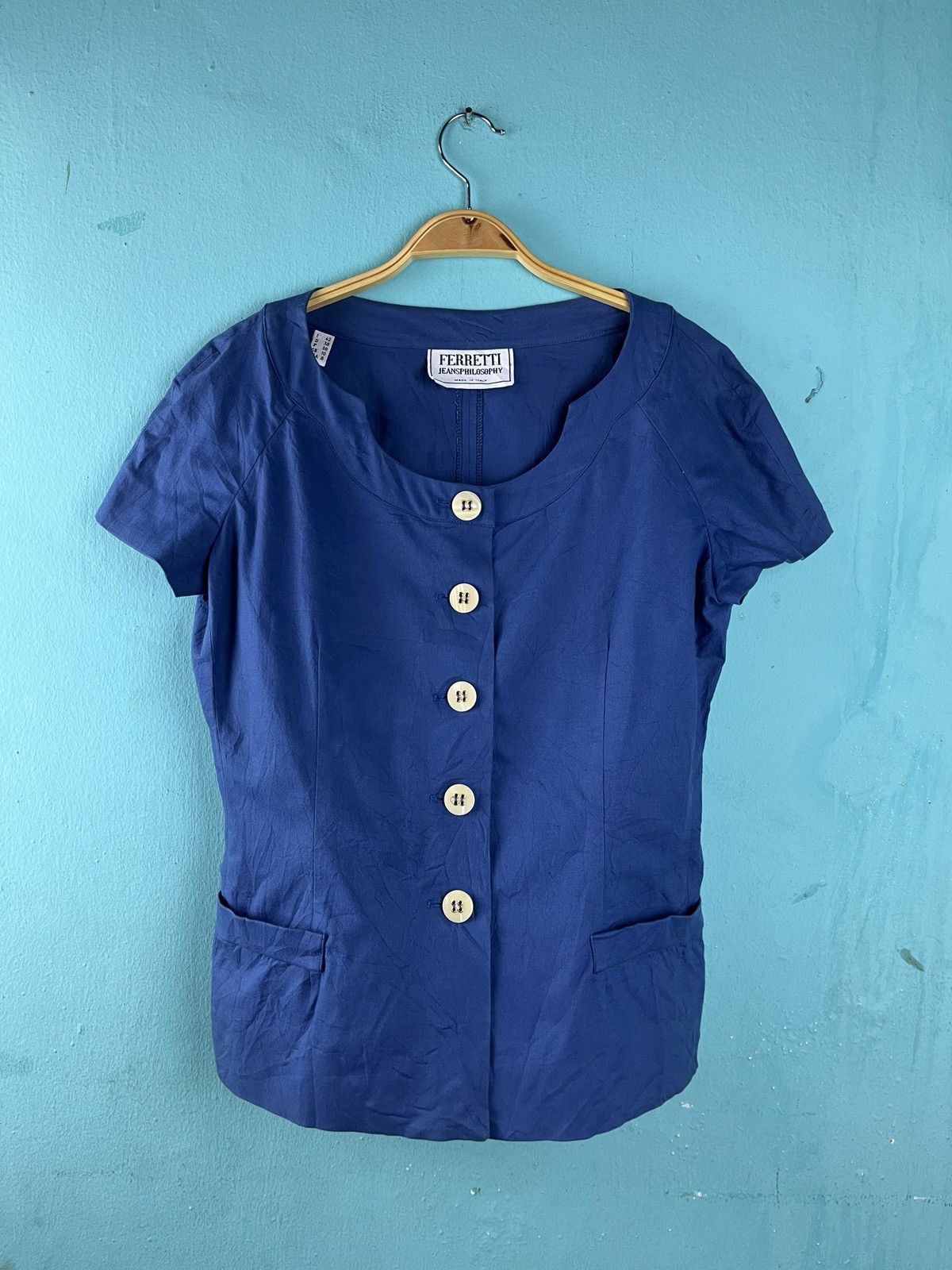 Alberta Ferretti × Designer Alberta Ferretti Jeanphilosophy Top Made in Italy Size M / US 6-8 / IT 42-44 - 1 Thumbnail
