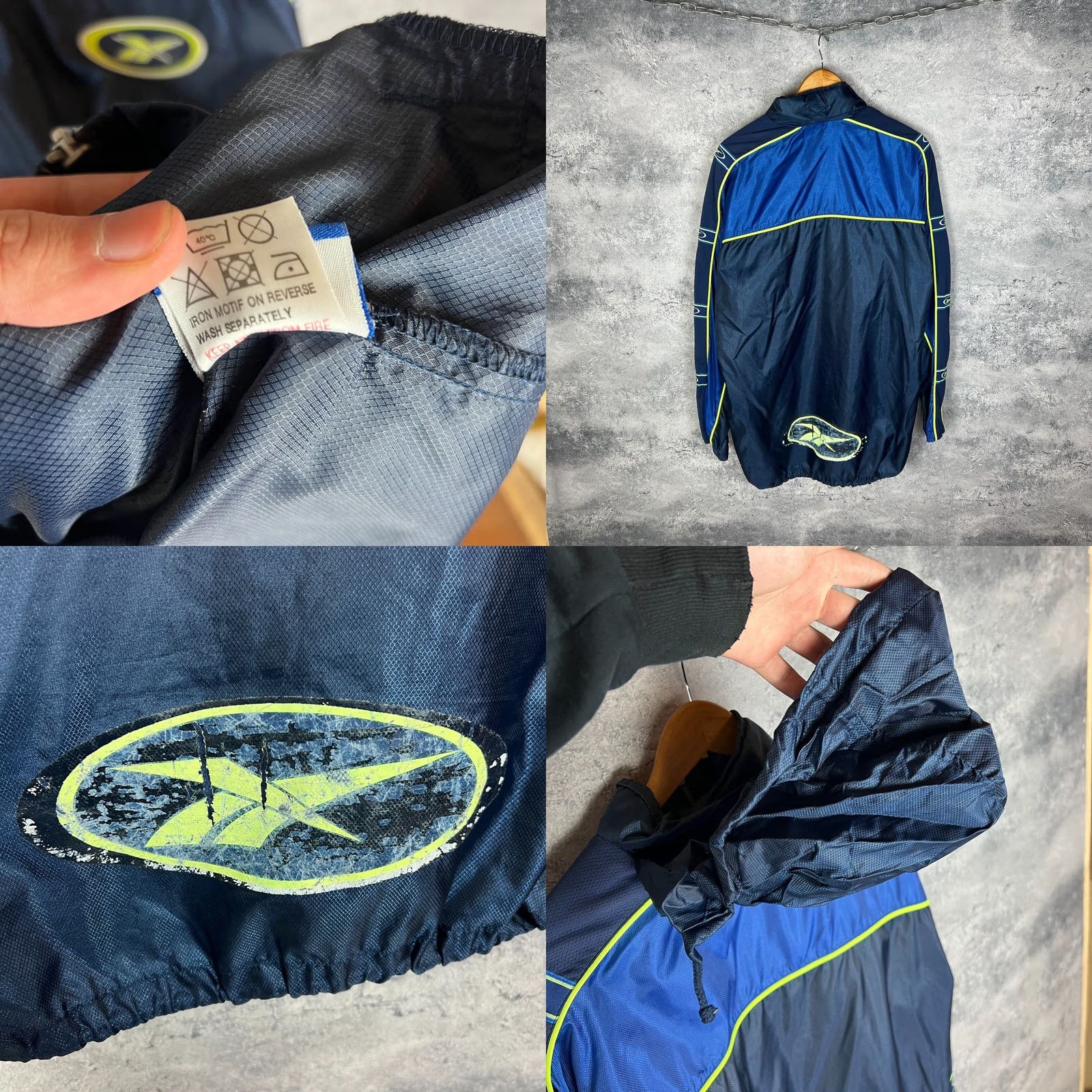 Reebok VINTAGE Reebok Track Jacket Men’s Blue Nylon L Jacket Size US L / EU 52-54 / 3 - 8 Thumbnail