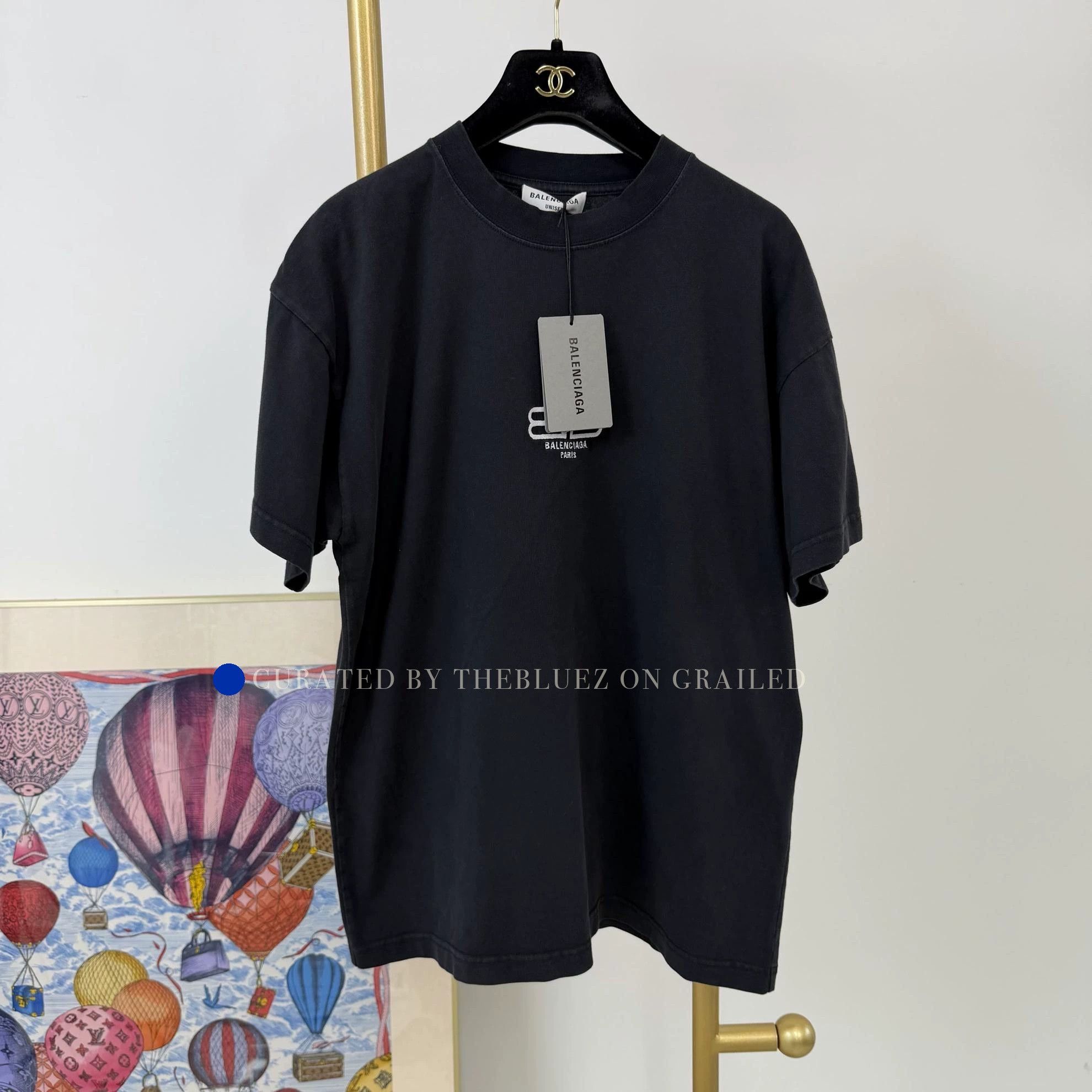 Balenciaga Black Short-Sleeve Crewneck Shirt Size US S / EU 44-46 / 1 - 1 Thumbnail