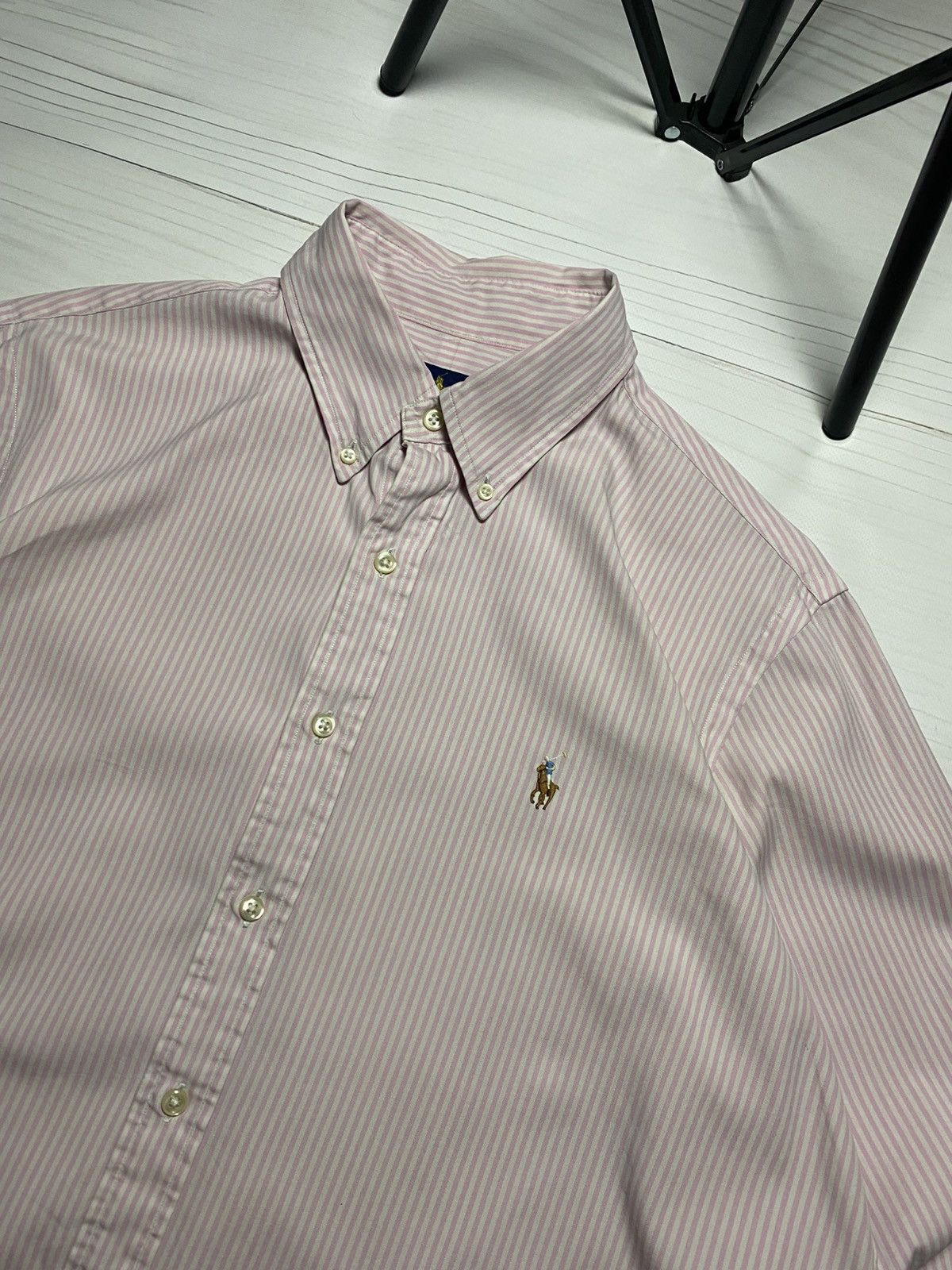 Polo Ralph Lauren × Vintage Vintage Polo Ralph Lauren USA Oversize Striped Y2k Button Up Size US L / EU 52-54 / 3 - 14 Thumbnail