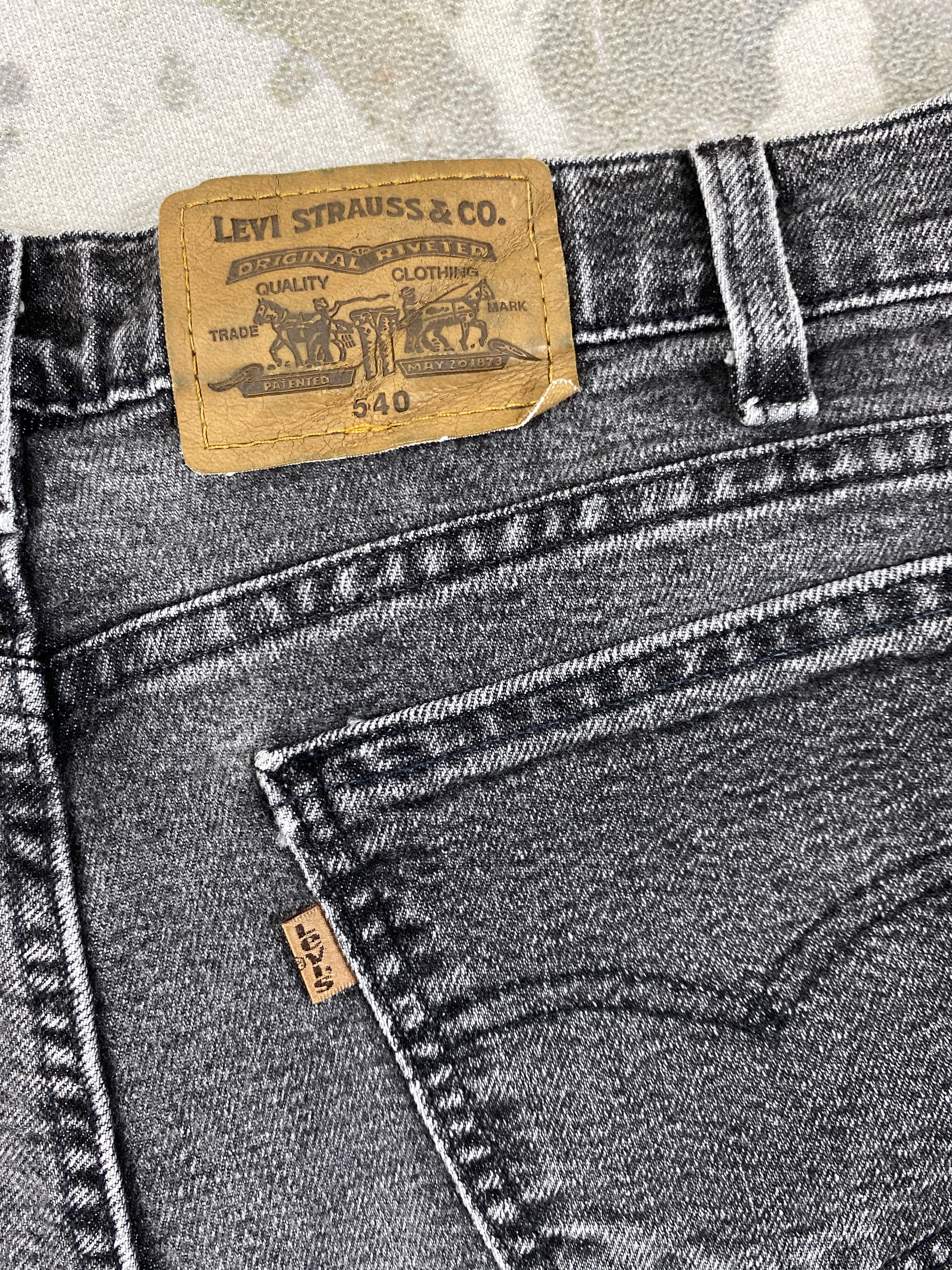 Levi's Black Distressed Vintage Levi's 540 Flex Denim 34x28 -JN481 Size US 34 / EU 50 - 12 Thumbnail