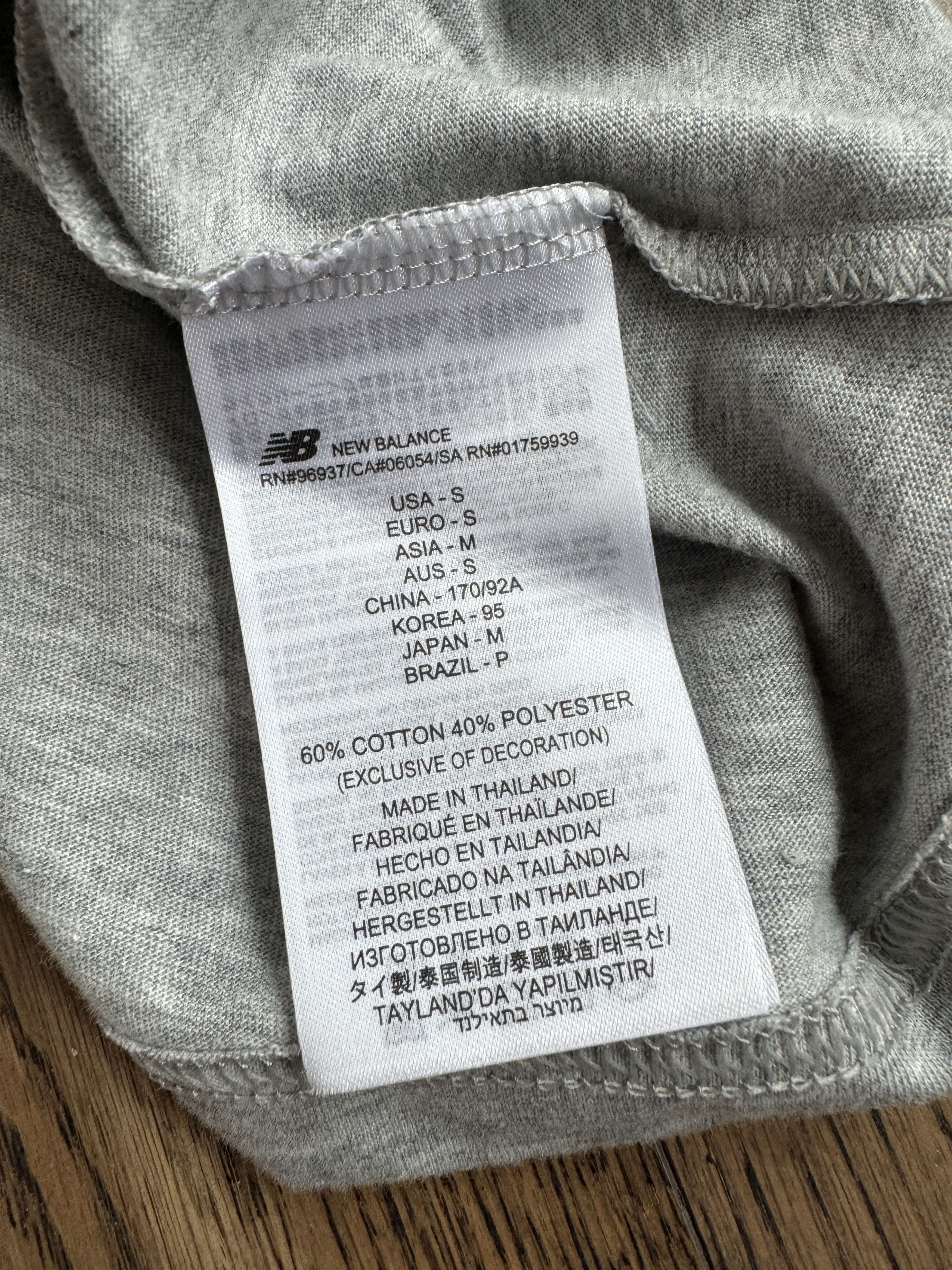 New Balance New Balance USA Athletic Co. Mens Melange Grey Sport T Shirt Size US S / EU 44-46 / 1 - 4 Thumbnail