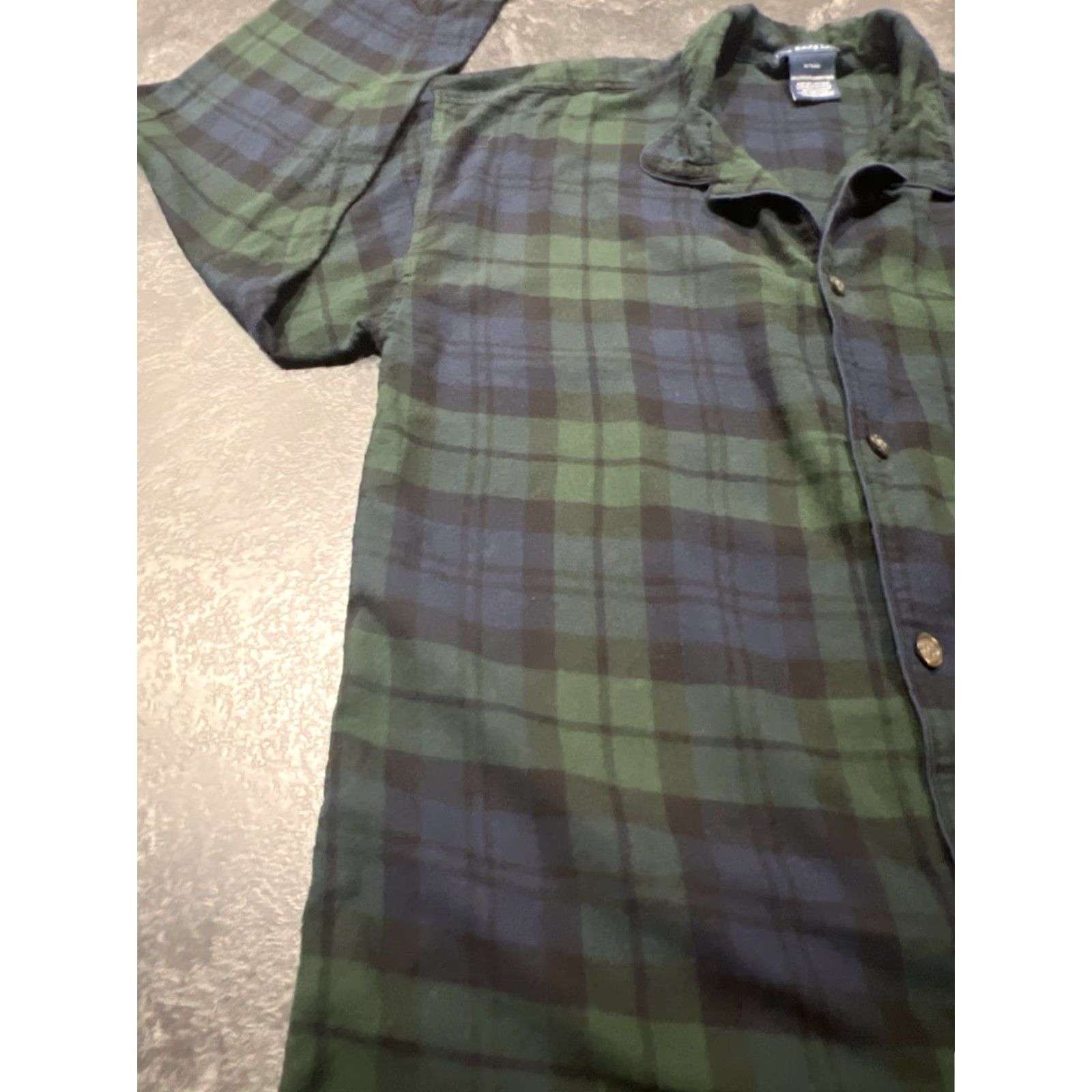 Polo Ralph Lauren Polo Ralph Lauren Pajama Top Shirt Mens XL Blackwatch Plaid Button Up Pocket Pony Size US XL / EU 56 / 4 - 6 Thumbnail