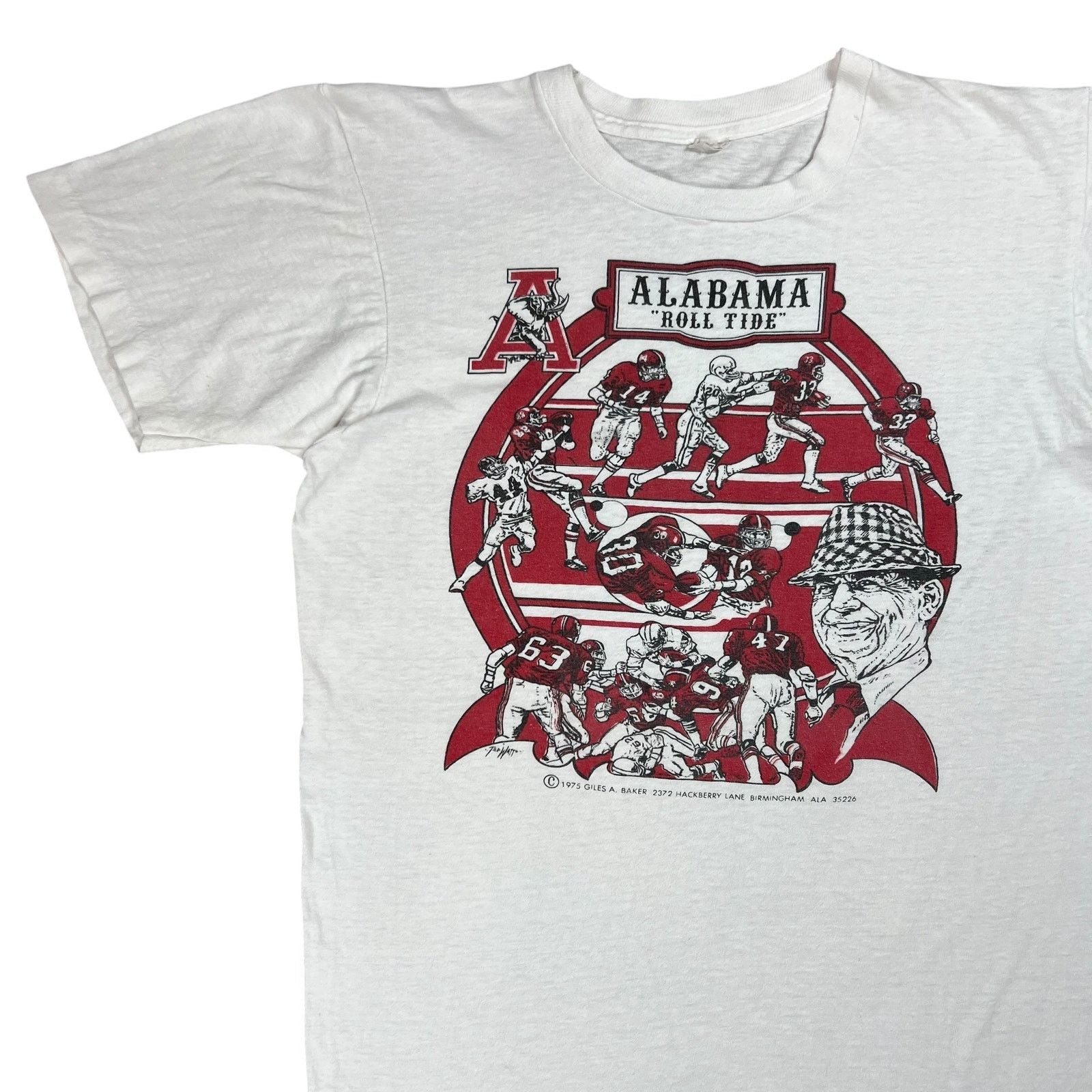 Vintage '75 University Alabama Football Crimson Tide Bear Bryant tee Size US M / EU 48-50 / 2 - 4 Thumbnail