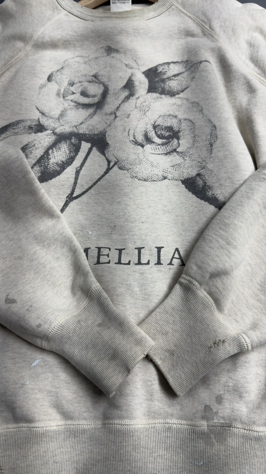 Saint Michael Camellia Raglan Sleeve Sweatshirt - Grey