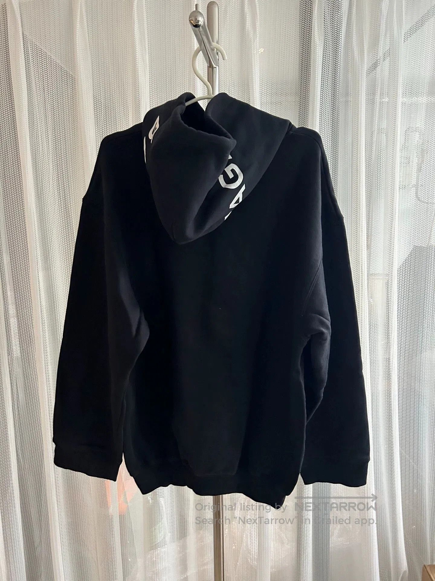 Balenciaga Black Oversized Hoodie with Drawstring. Size US XS / EU 42 / 0 - 3 Thumbnail