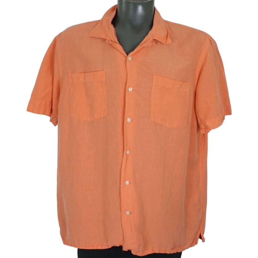 Polo Ralph Lauren Polo Ralph Lauren Silk Linen Loop Collar Camp Shirt XL Size US XL / EU 56 / 4 - 1 Thumbnail