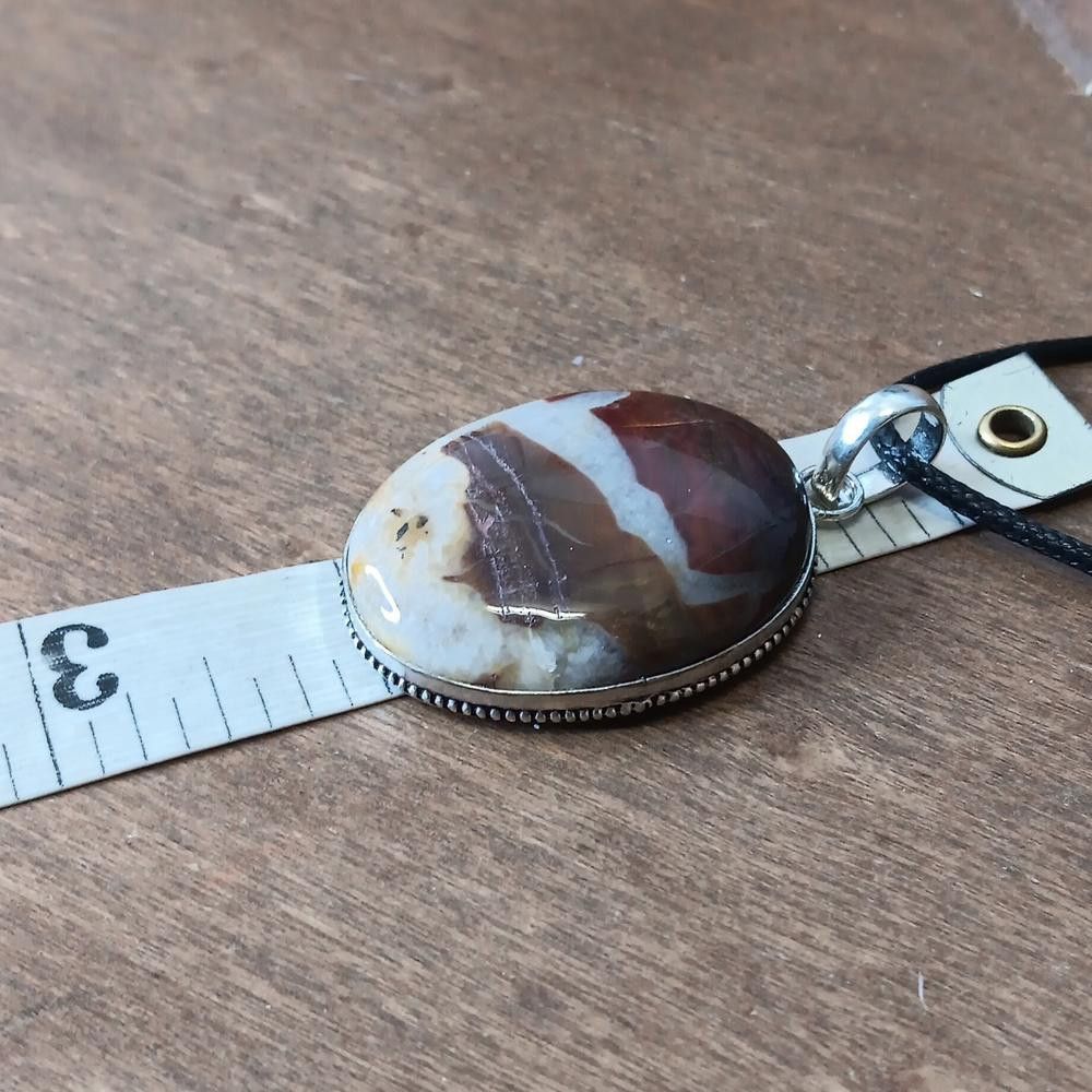 Designer Septarian gemstone pendant necklace Size ONE SIZE - 3 Thumbnail