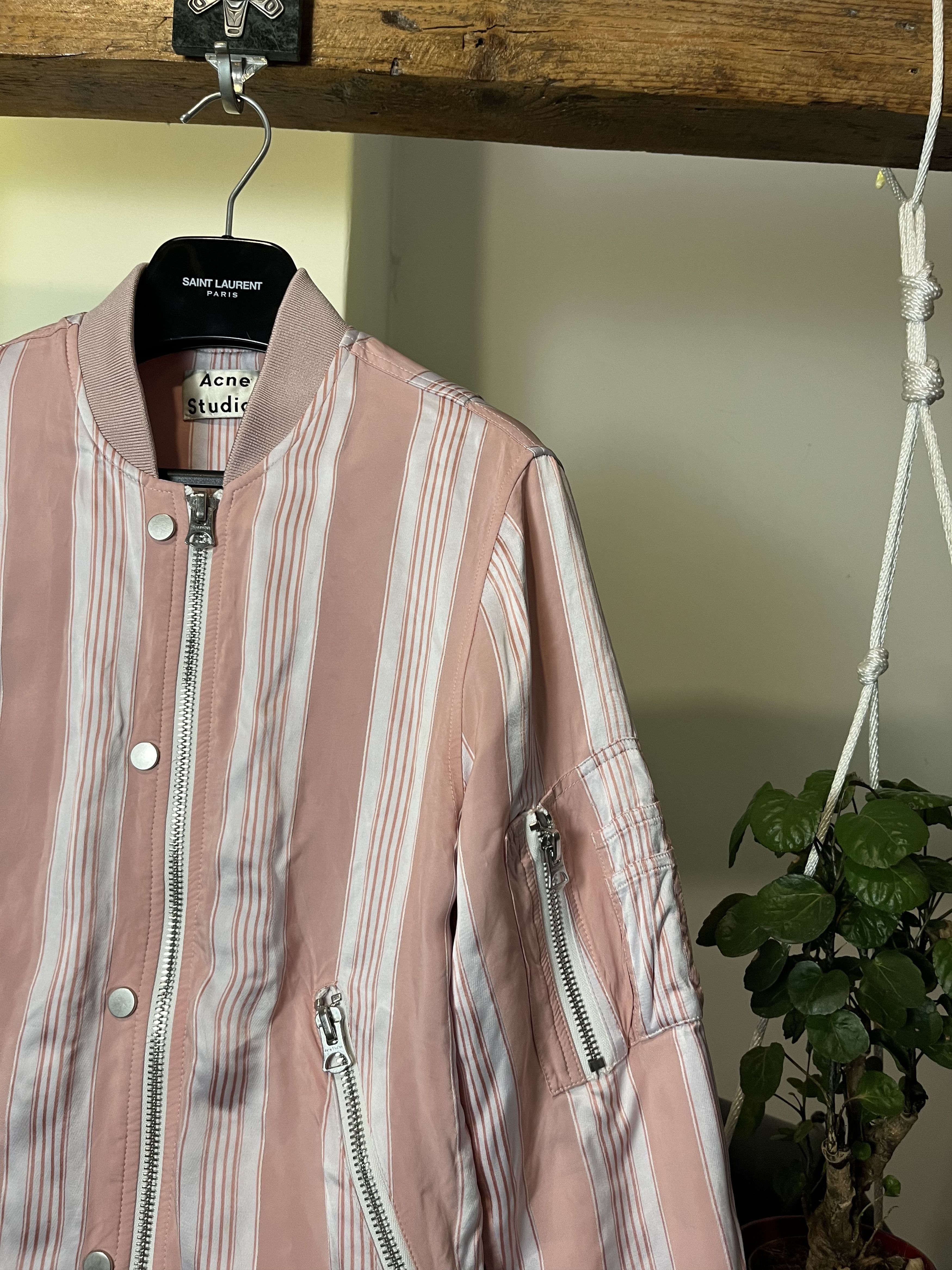 Acne Studios Acne Studios Varden VI STR SS16 Striped Padded Bomber Jacket Size US S / EU 44-46 / 1 - 3 Thumbnail