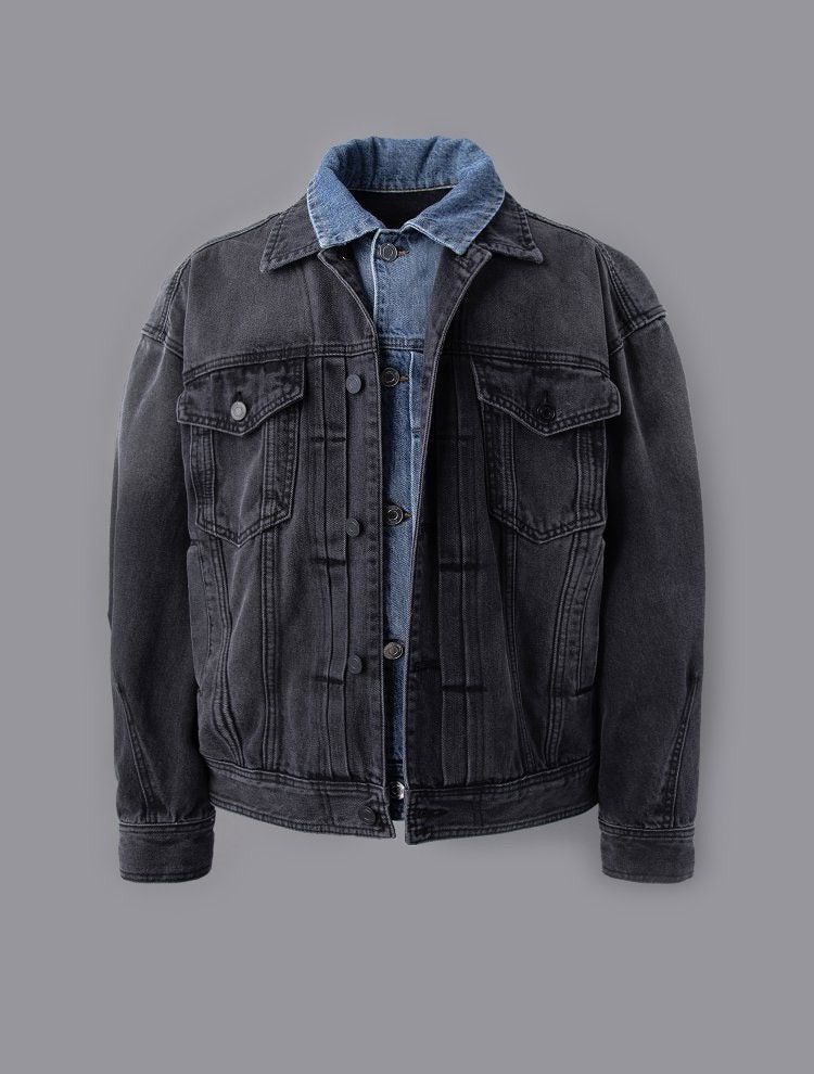 Juun.J Juun. J - S/S21 Layered Double Denim Trucker Jacket Size US S / EU 44-46 / 1 - 2 Thumbnail