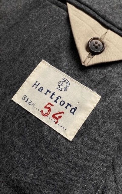 Hartford Hartford Wool Single Breasted Two Button Unlined Blazer L/XL Size 54R - 2 Thumbnail