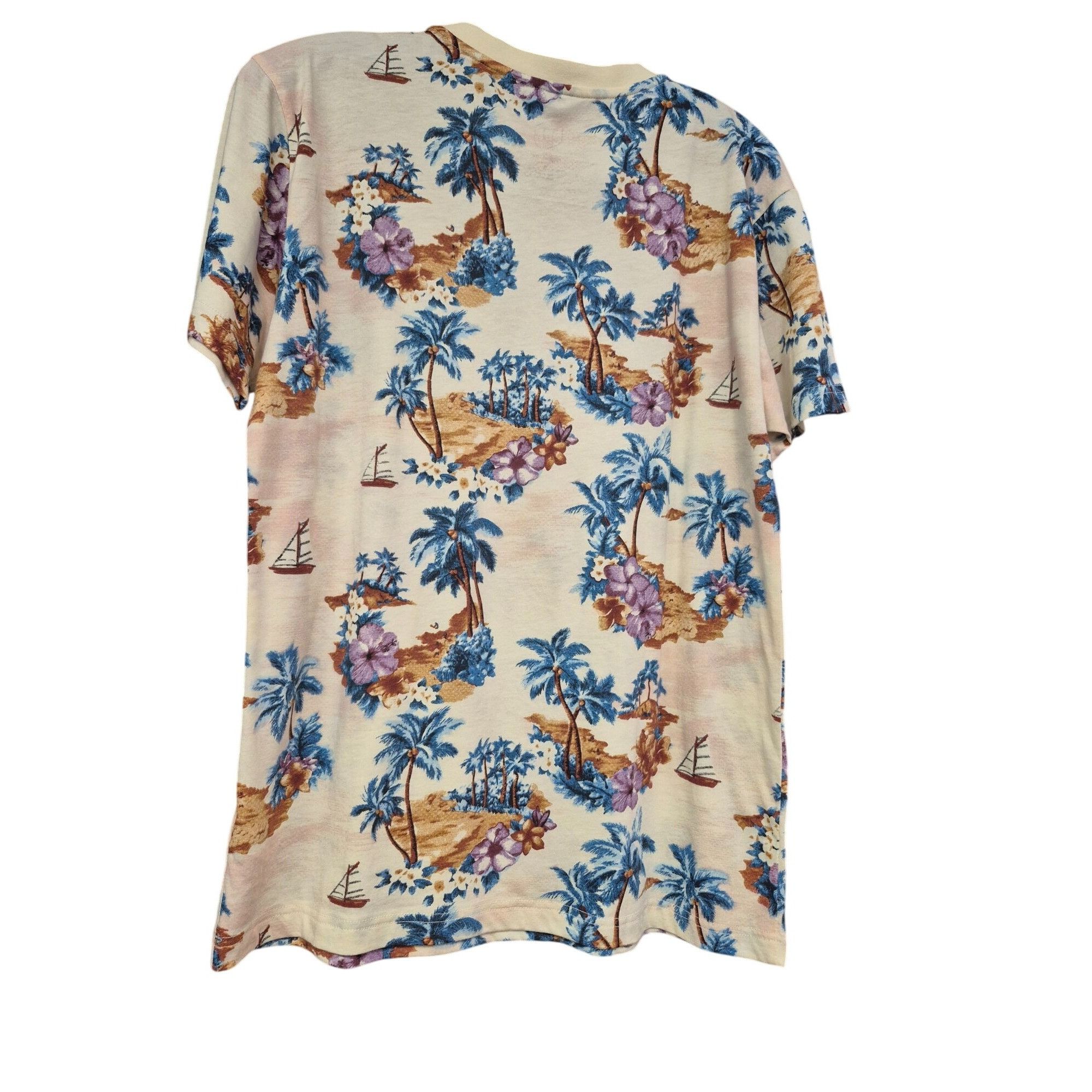 Other Original Use Mens Short Sleeve Palm Tree Print T-Shirt Beige Size US S / EU 44-46 / 1 - 3 Thumbnail