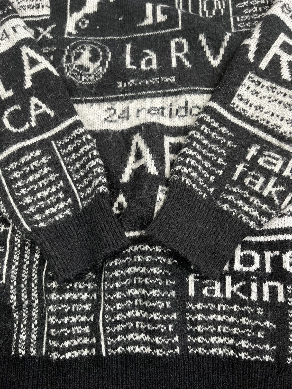 Japanese Brand × Vintage Vintage Y2K Japanese all over sweater gazette style M Size US M / EU 48-50 / 2 - 2 Thumbnail
