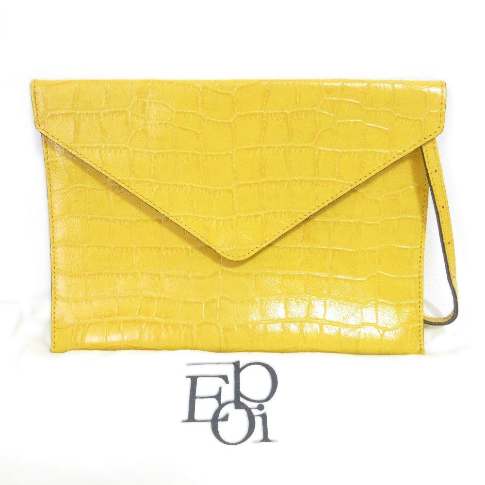 Other Other Epoi Crocodile Embossed Leather Clutch Bag Leather Clutch Bag DUTY FREE for USA Size ONE SIZE - 1 Thumbnail
